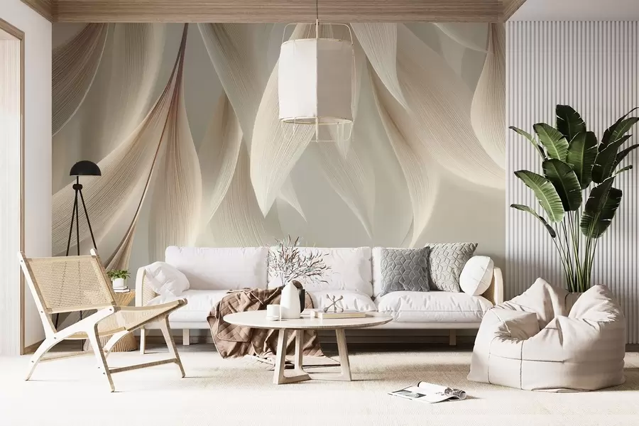 fotószőnyeg Stilizált kontúrokkal rendelkező lógó levelek w04706