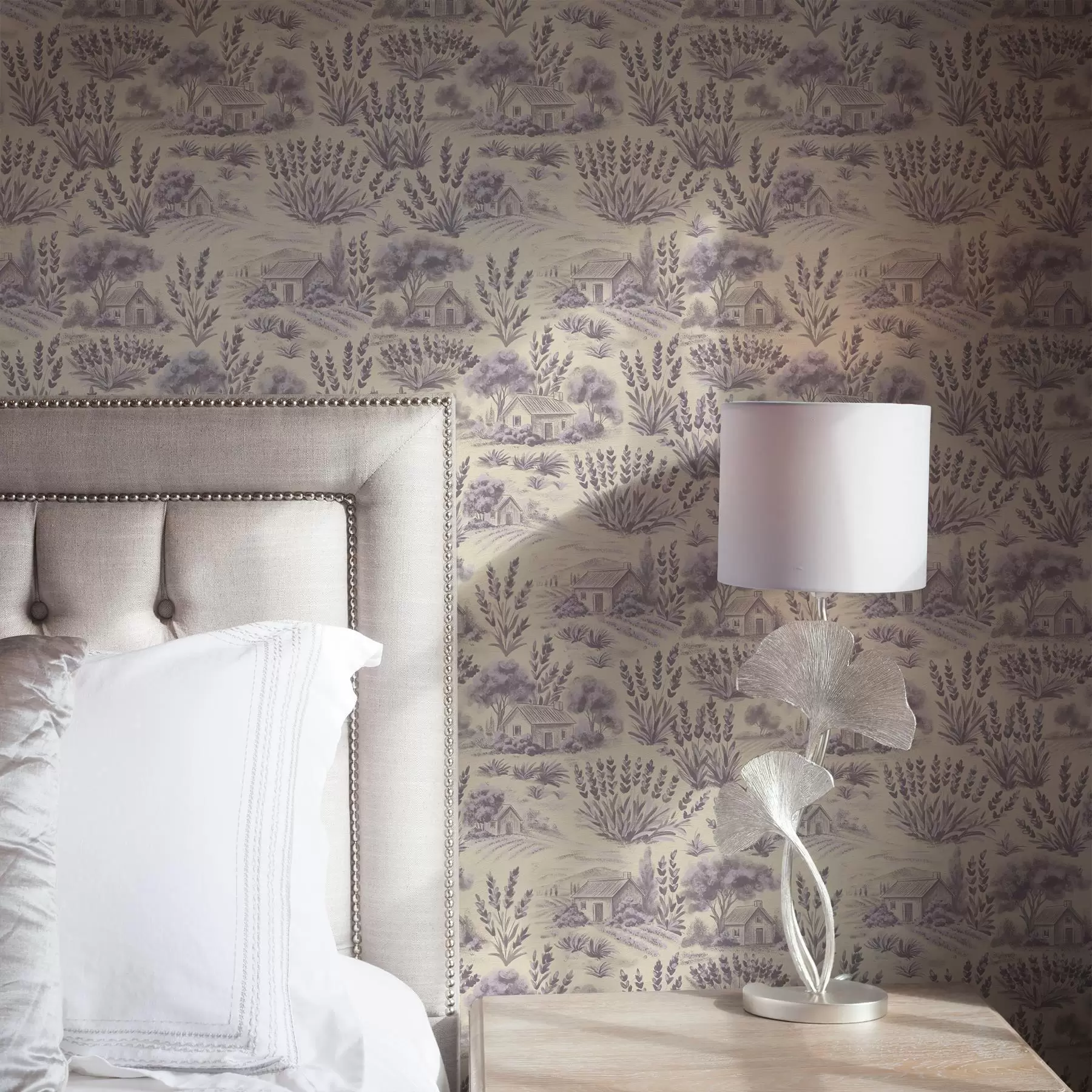 fotószőnyeg Levendula mezők és pasztell színű házak a00765