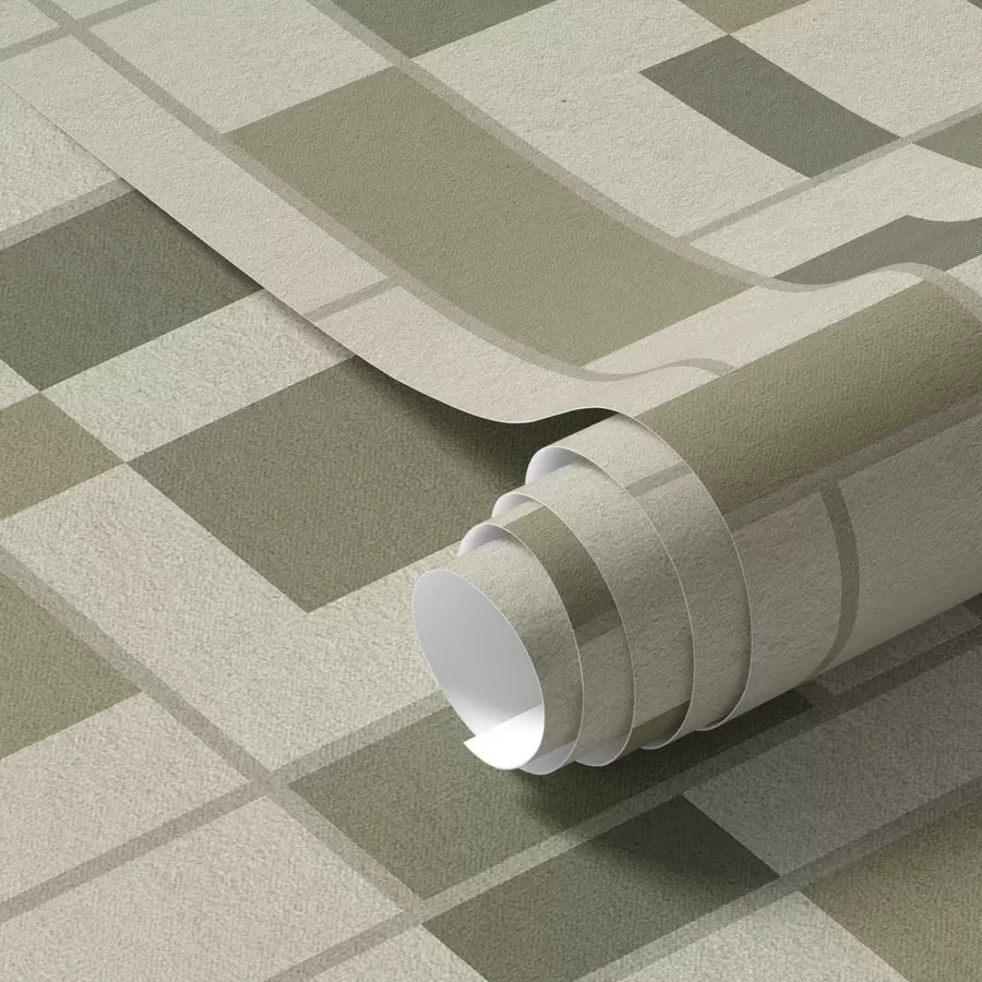fotószőnyeg Geometrikus mintázat zöld árnyalatokban a00769