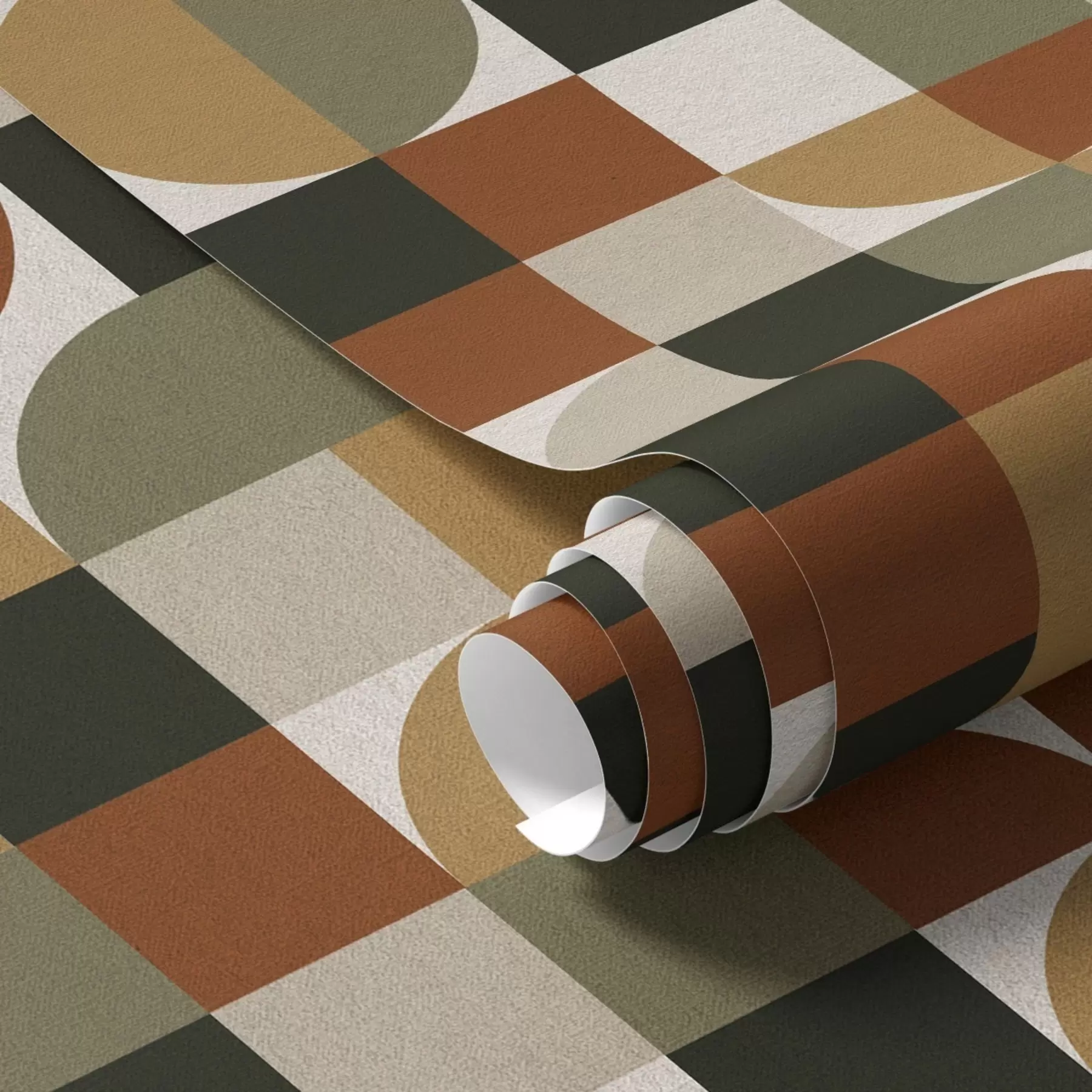 fotószőnyeg Moduláris geometria meleg földszínekben a00770