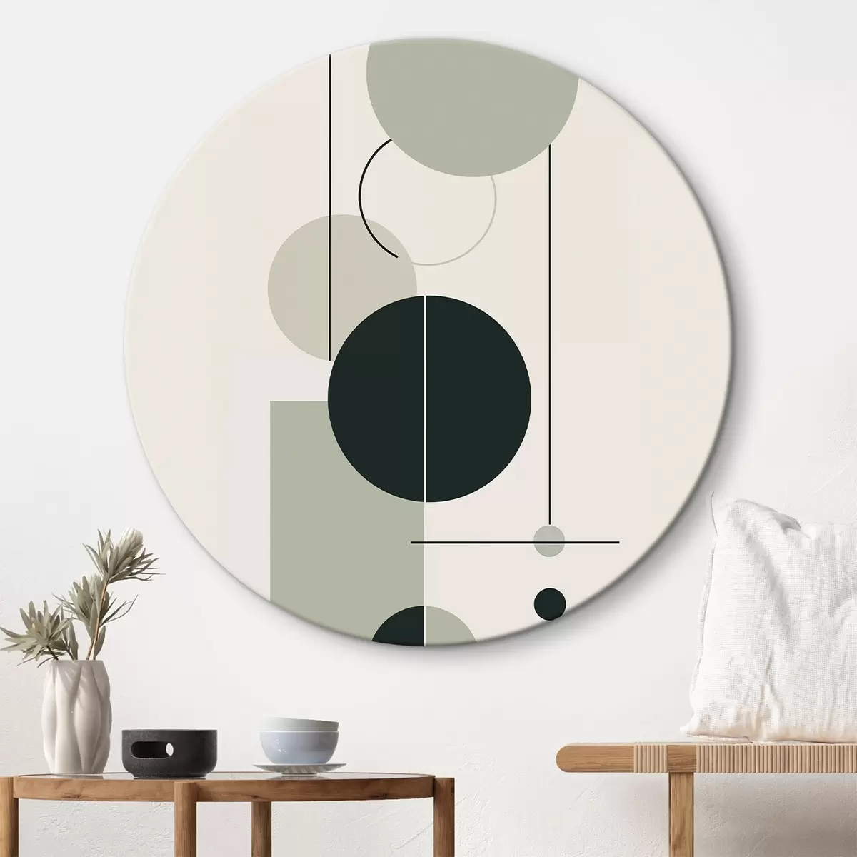 Kerek festmények Geometrikus minimalista absztrakció r46352