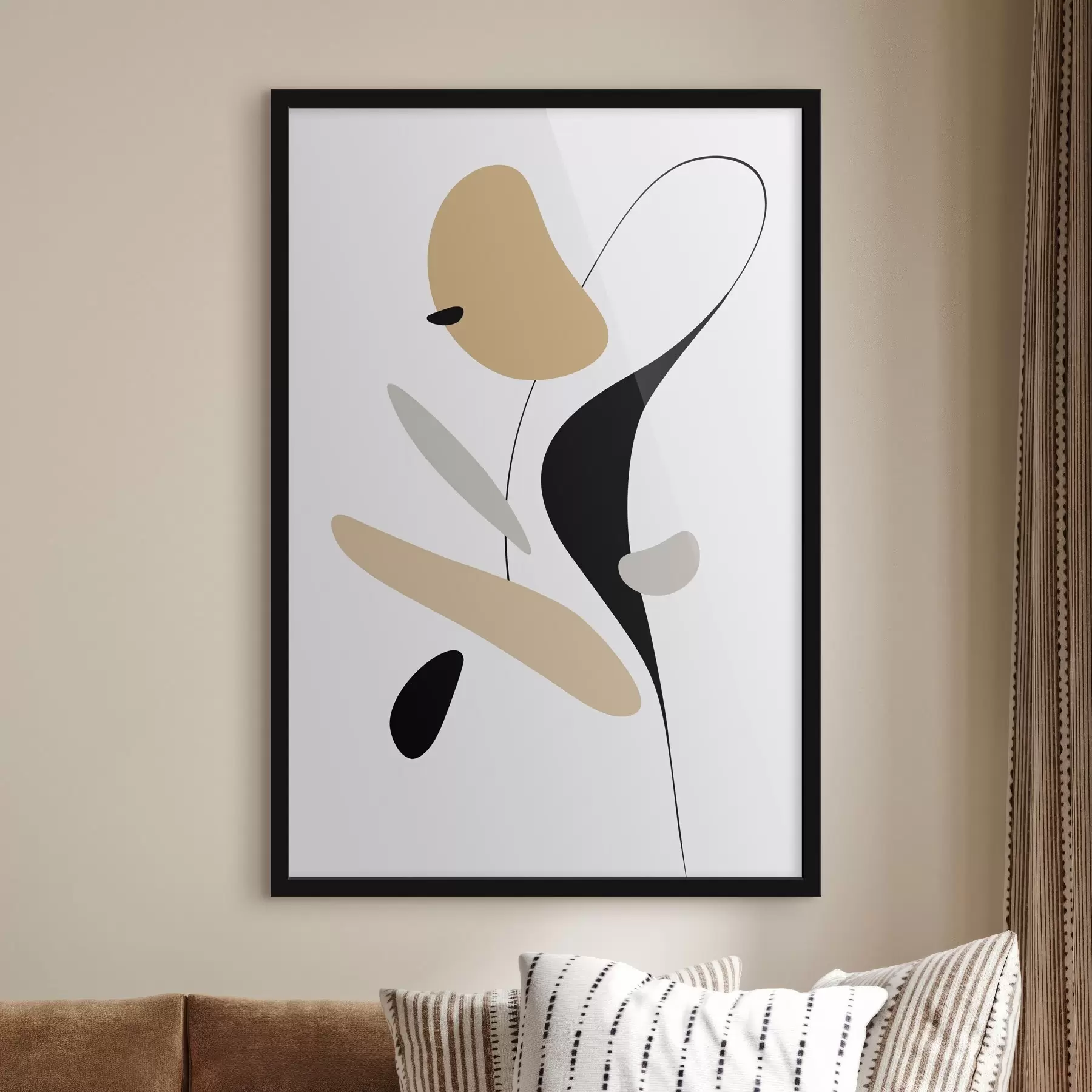 fotószőnyeg Absztrakt kompozíció foltokkal és vonalakkal f46350