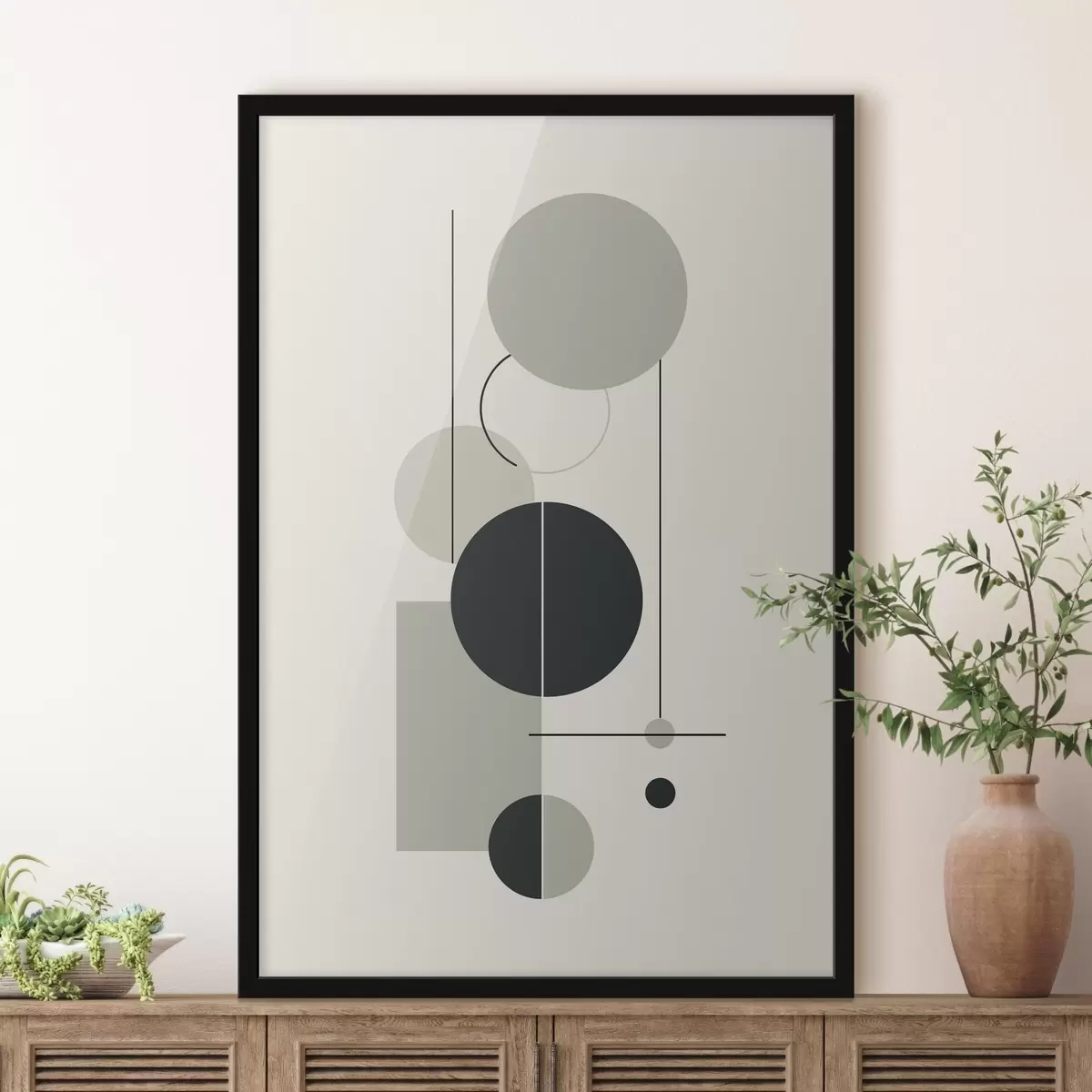 Plakát a sziklán Geometrikus minimalista absztrakció f46352