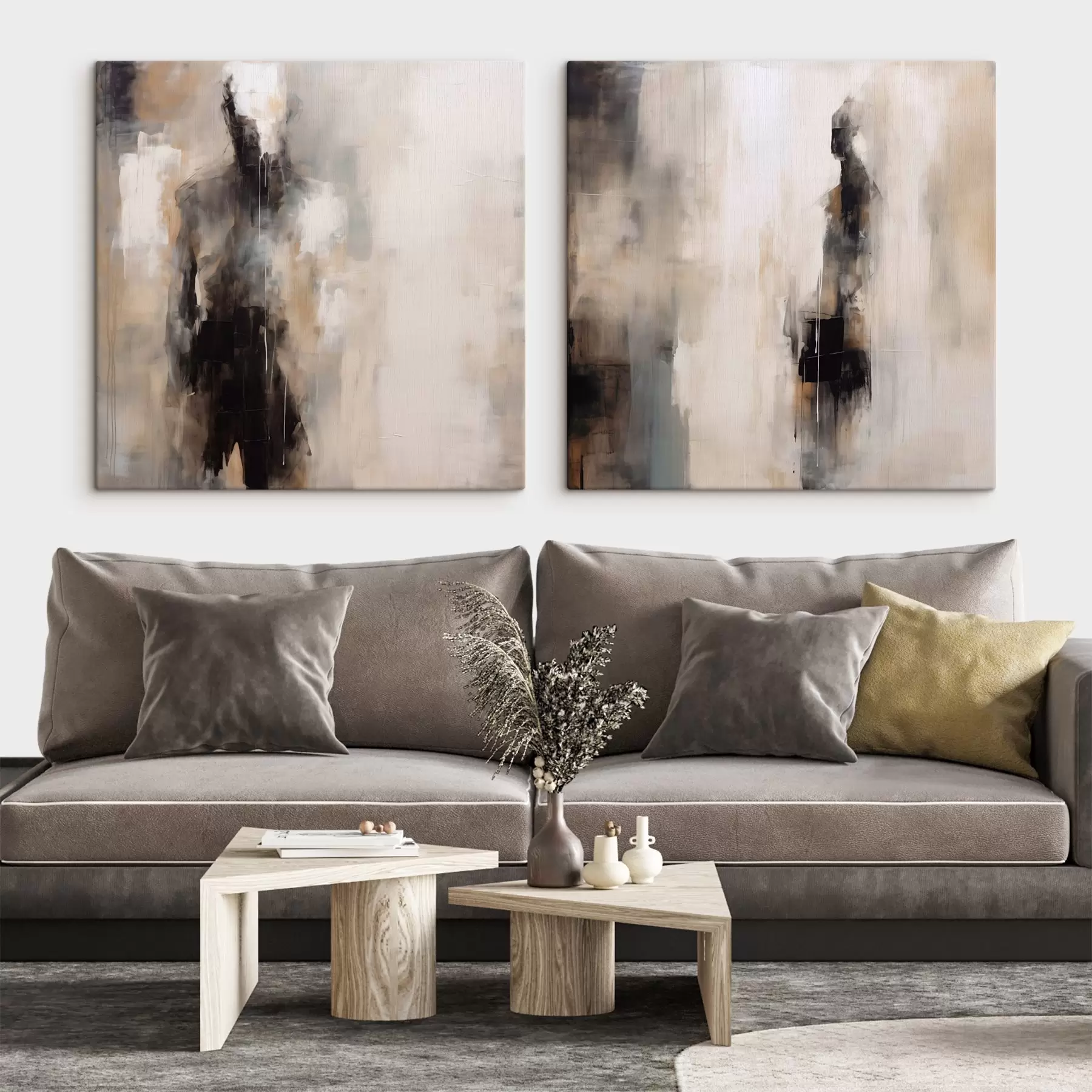 fotótapéta Absztrakt emberi alakok az árnyékokban m00860