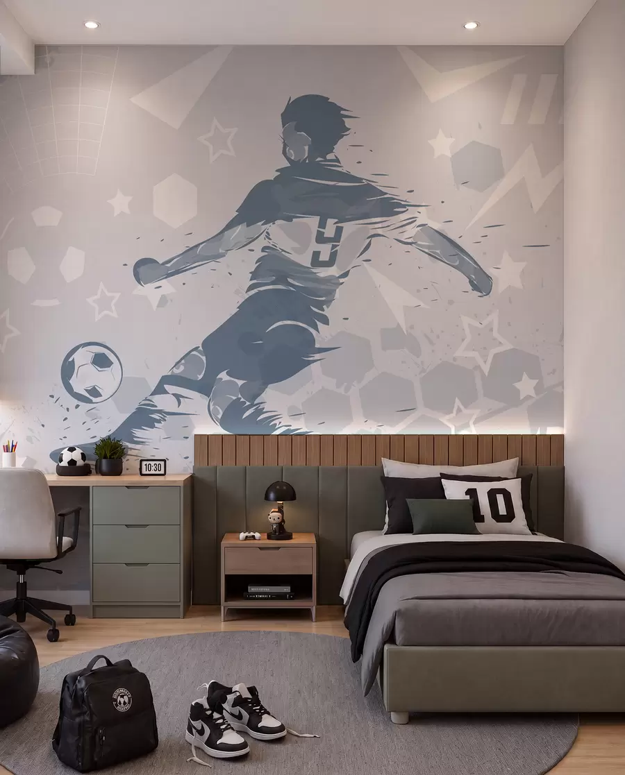 fotószőnyeg Foci kék tintával w04763v1