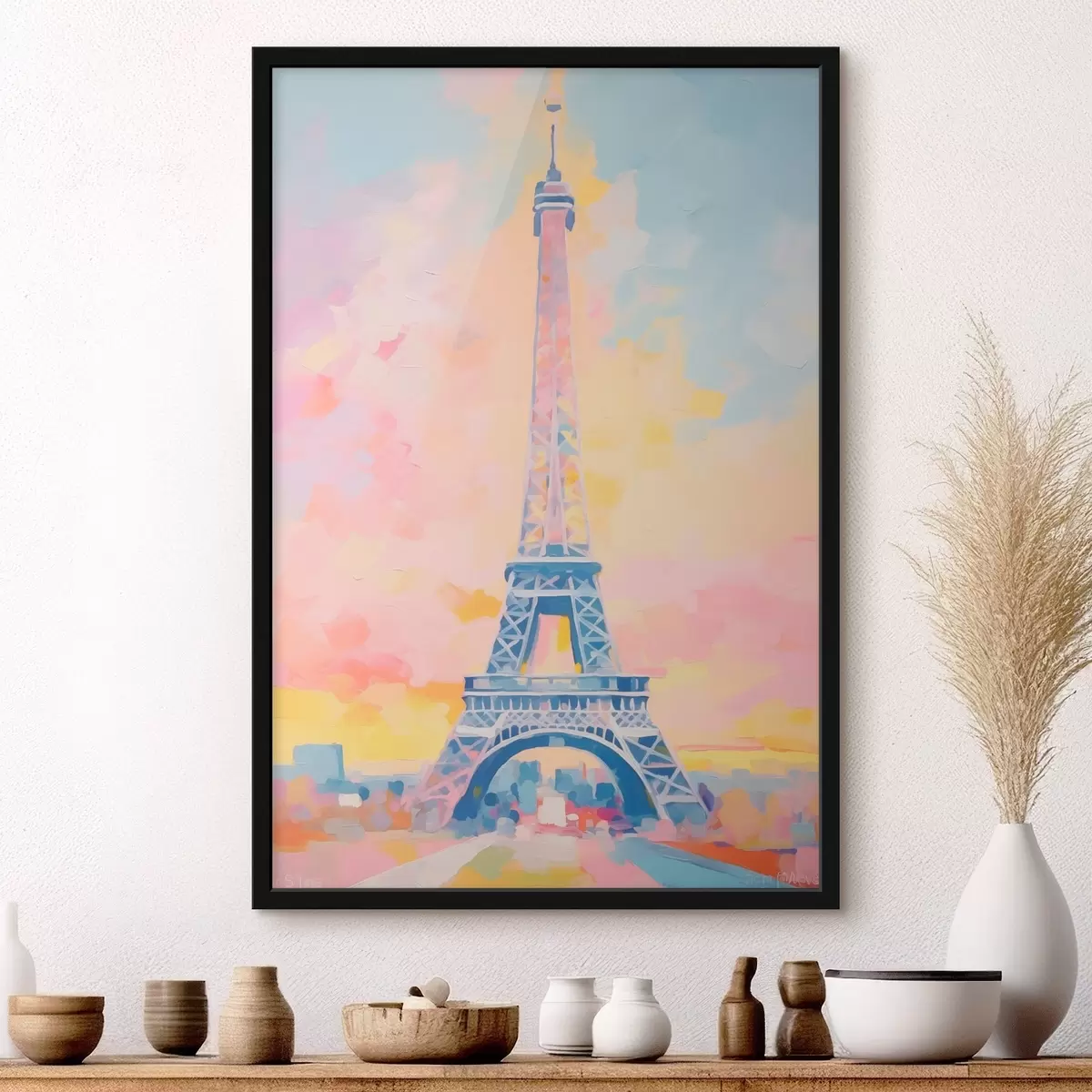 Plakát a sziklán Eiffel-torony f46415
