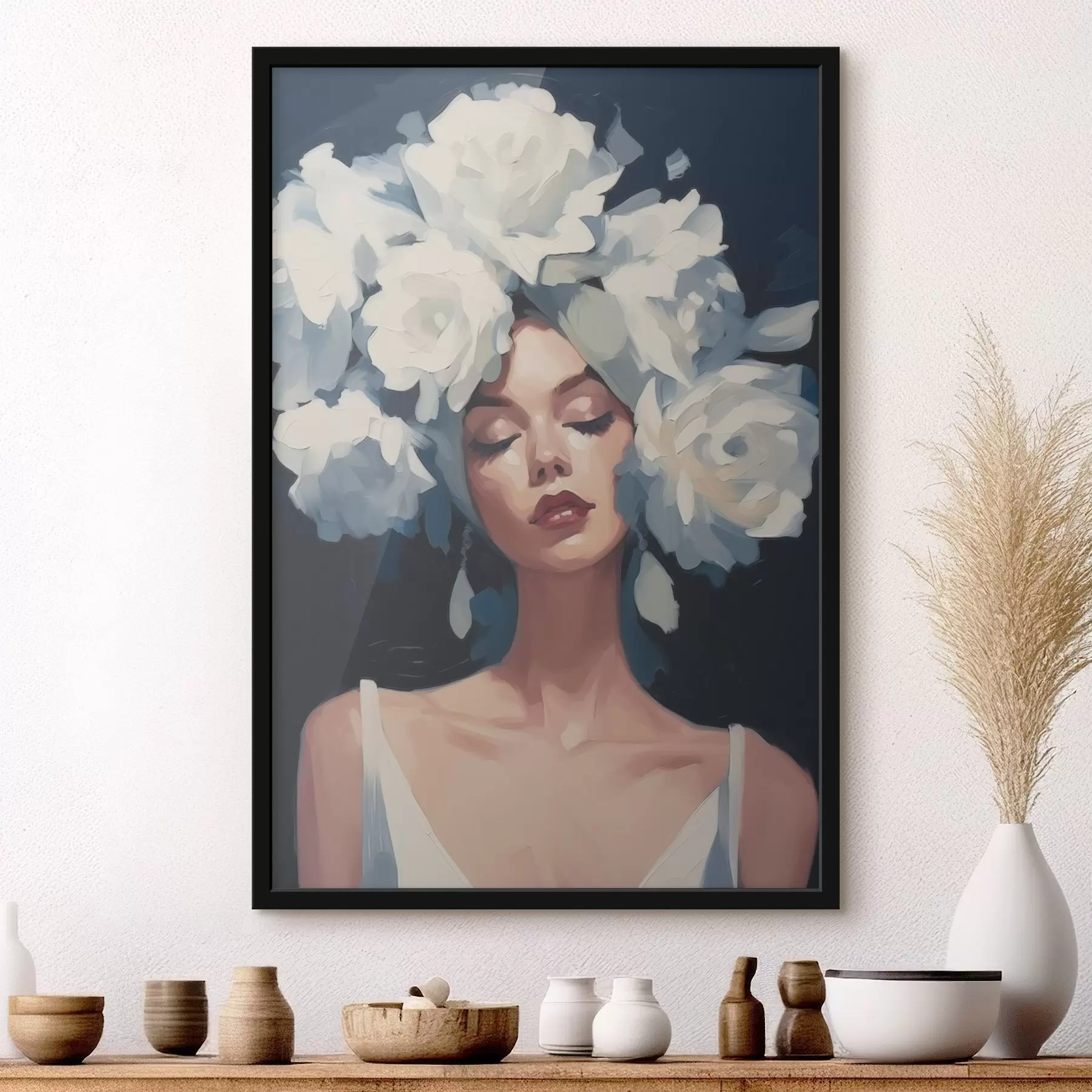 fotószőnyeg Virágos lány f46419