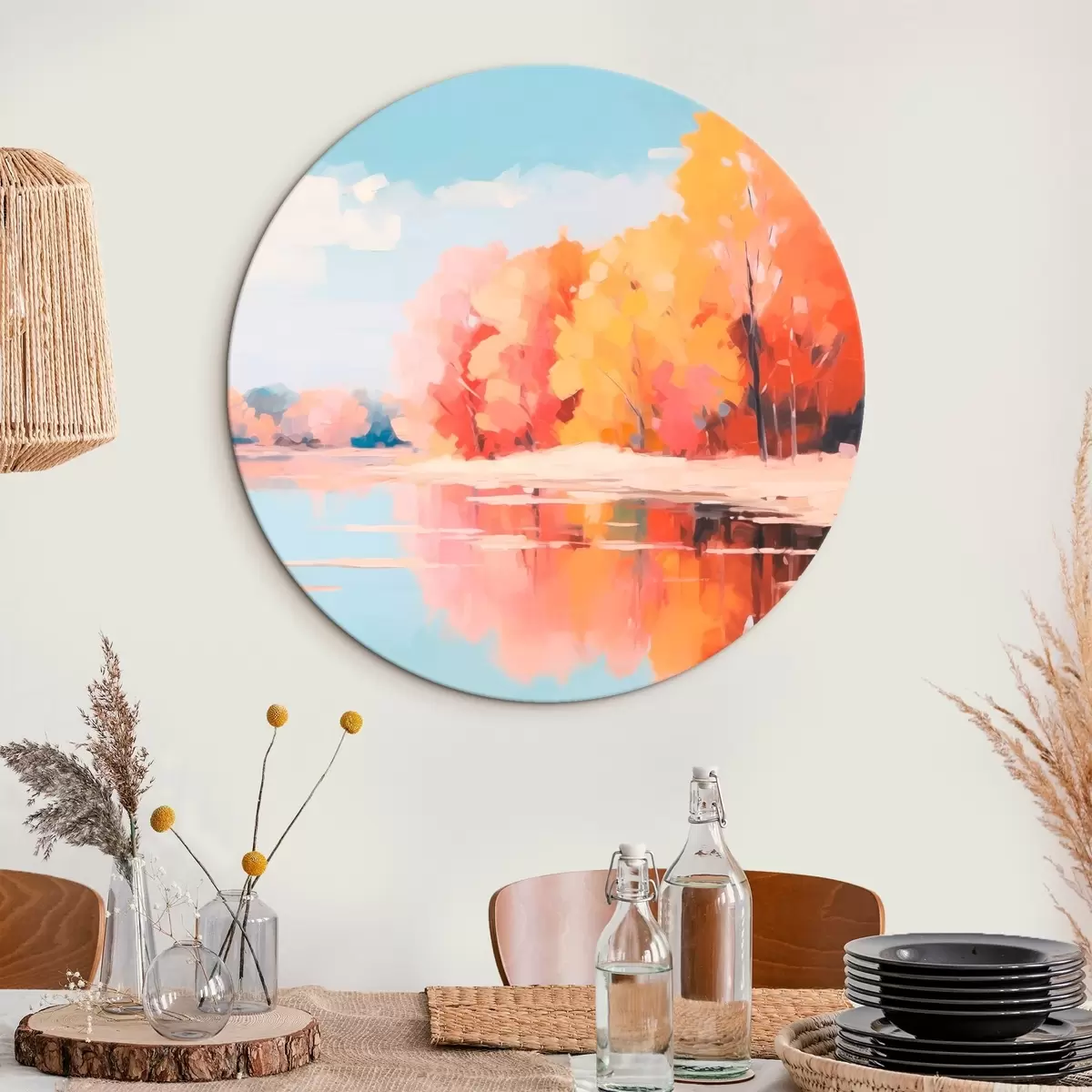 Kerek festmények Tájkép r46414