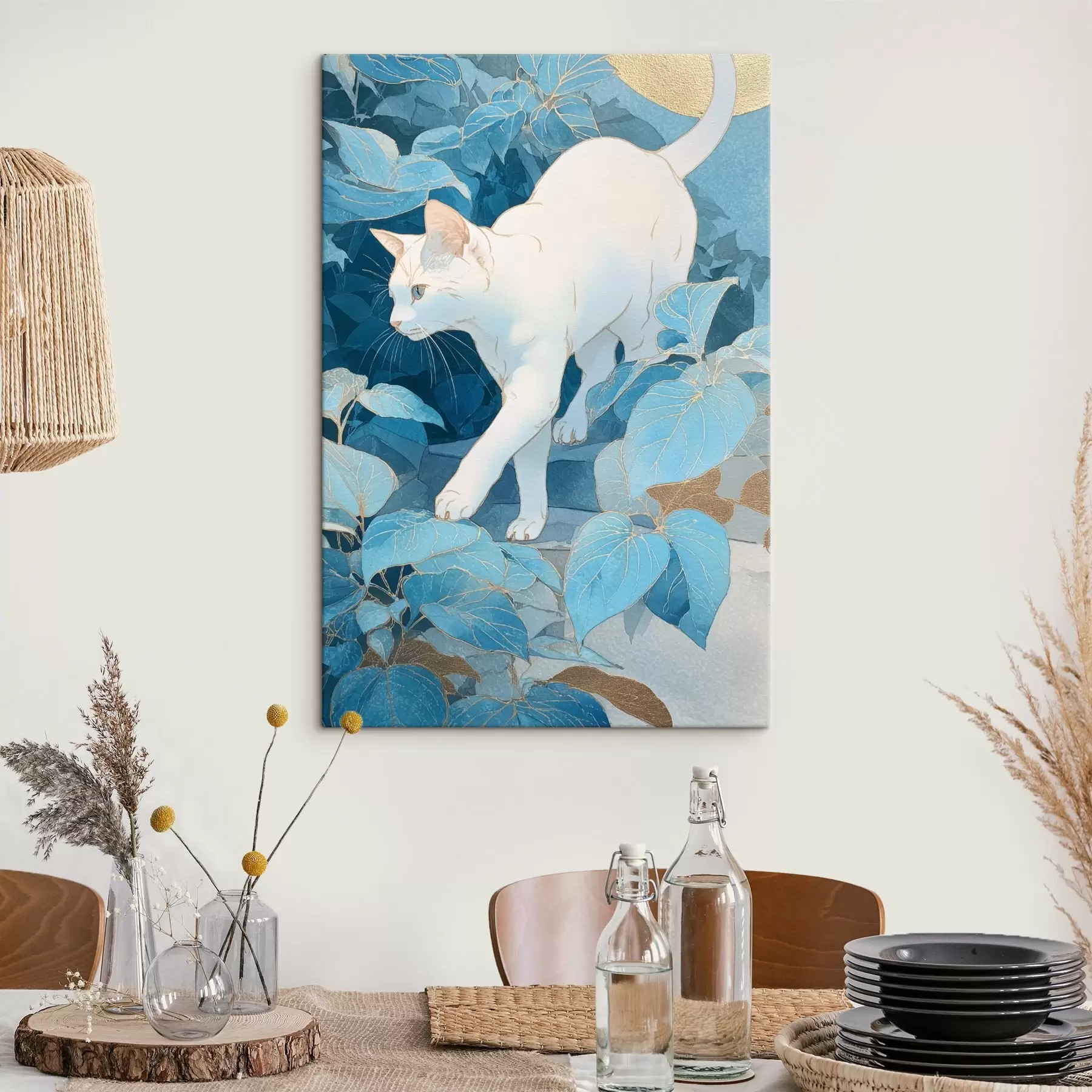 fotótapéta Macska a levelek között s46362