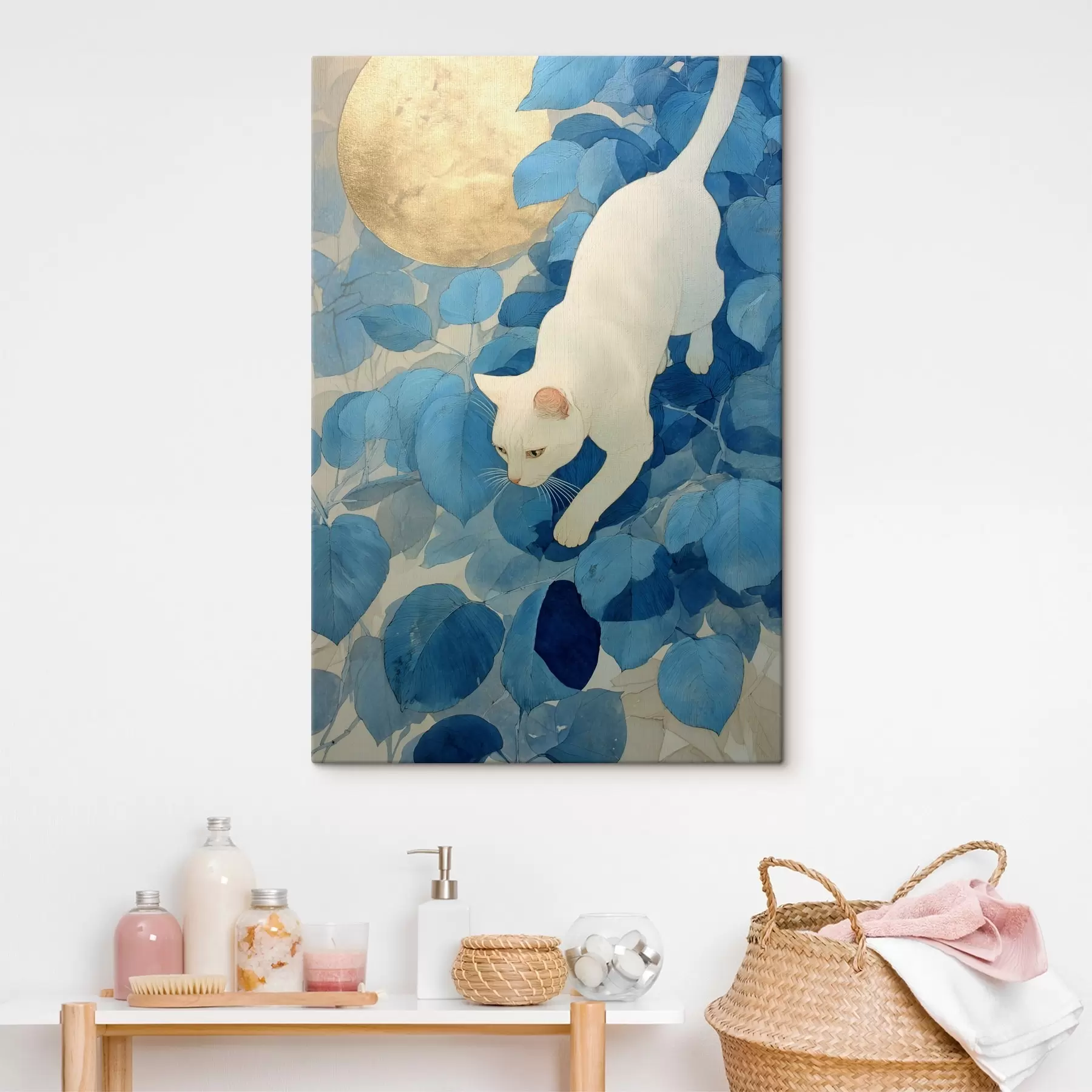 fotótapéta Fehér macska s46425