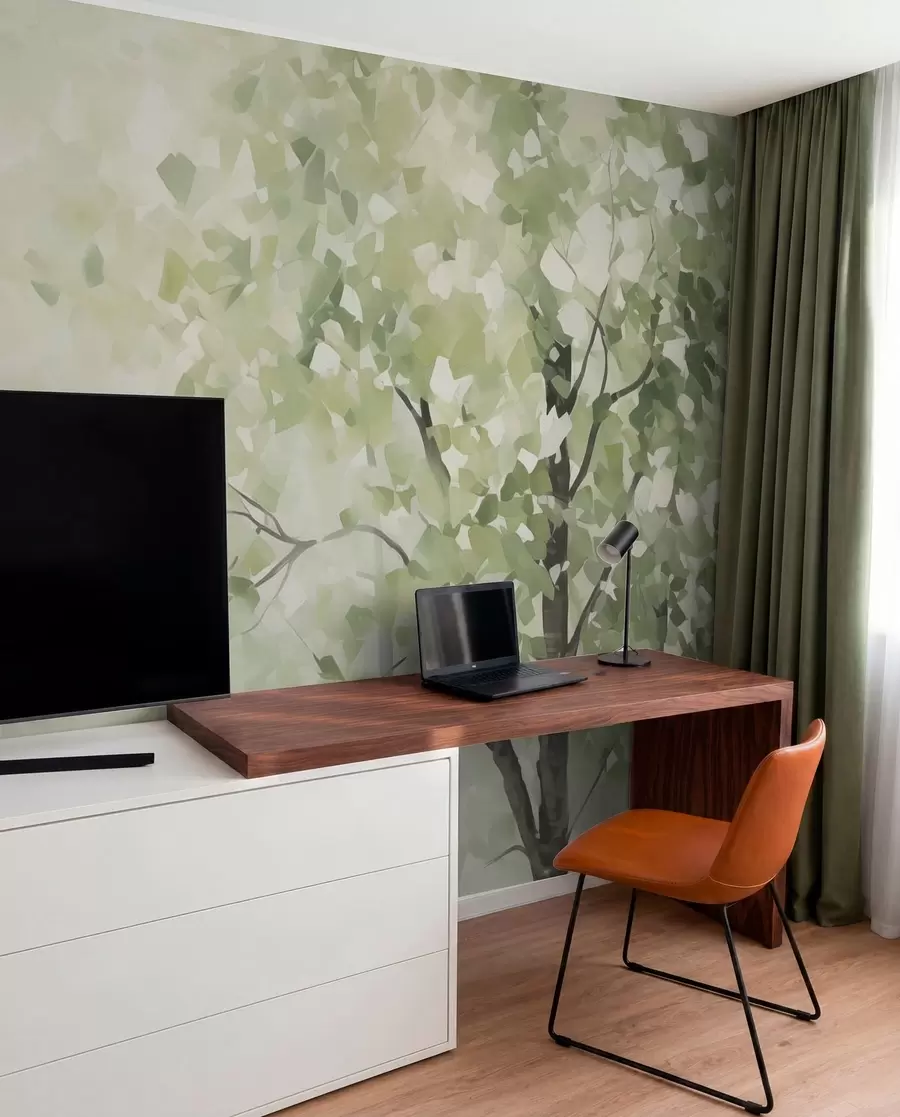 fotószőnyeg Lombkorona zöld foltokban w04781