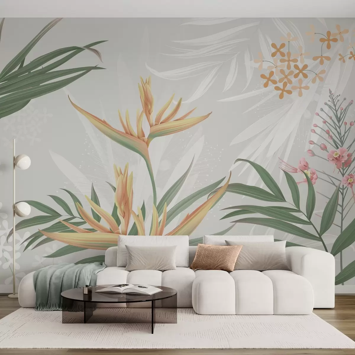 Fotószőnyeg Egzotikus Strelitzia virágok lombok között w04783 - Uwalls.hu fotószőnyeg Egzotikus Strelitzia virágok lombok között w04783