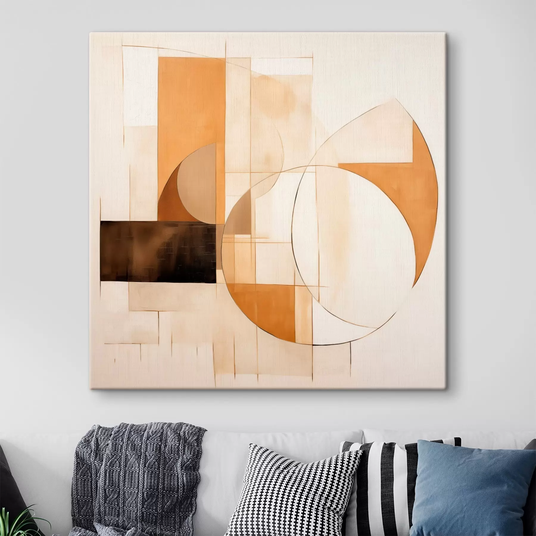 fotótapéta Absztrakt minimalista kompozíció meleg árnyalatokban s46321