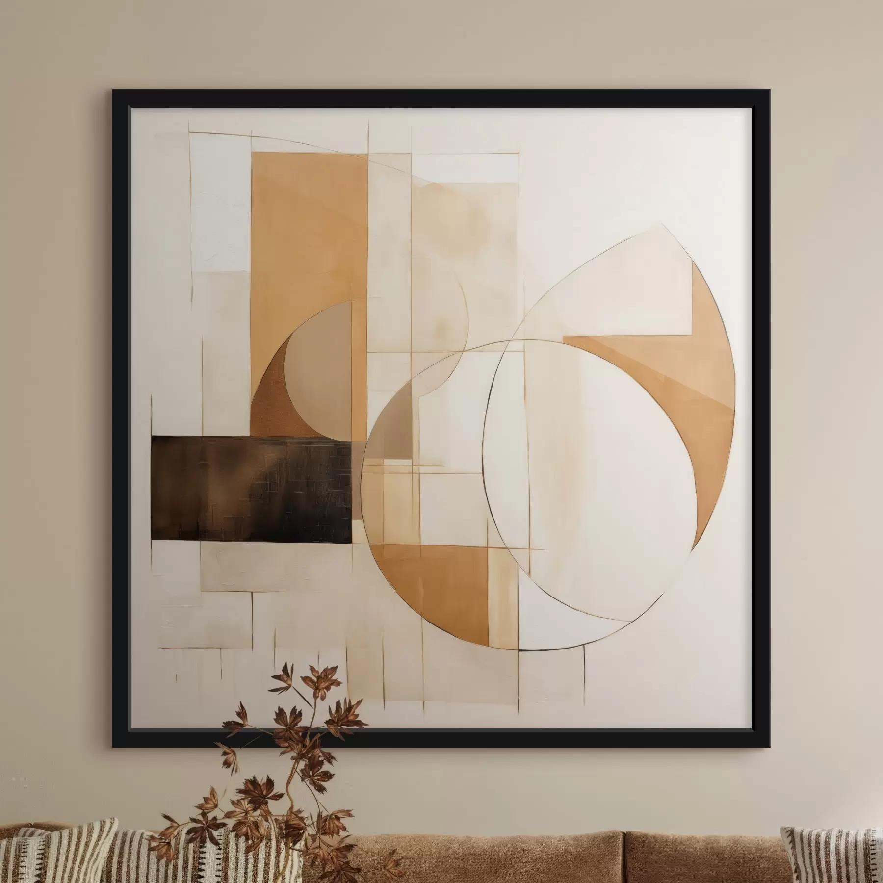 fotószőnyeg Absztrakt minimalista kompozíció meleg árnyalatokban f46321