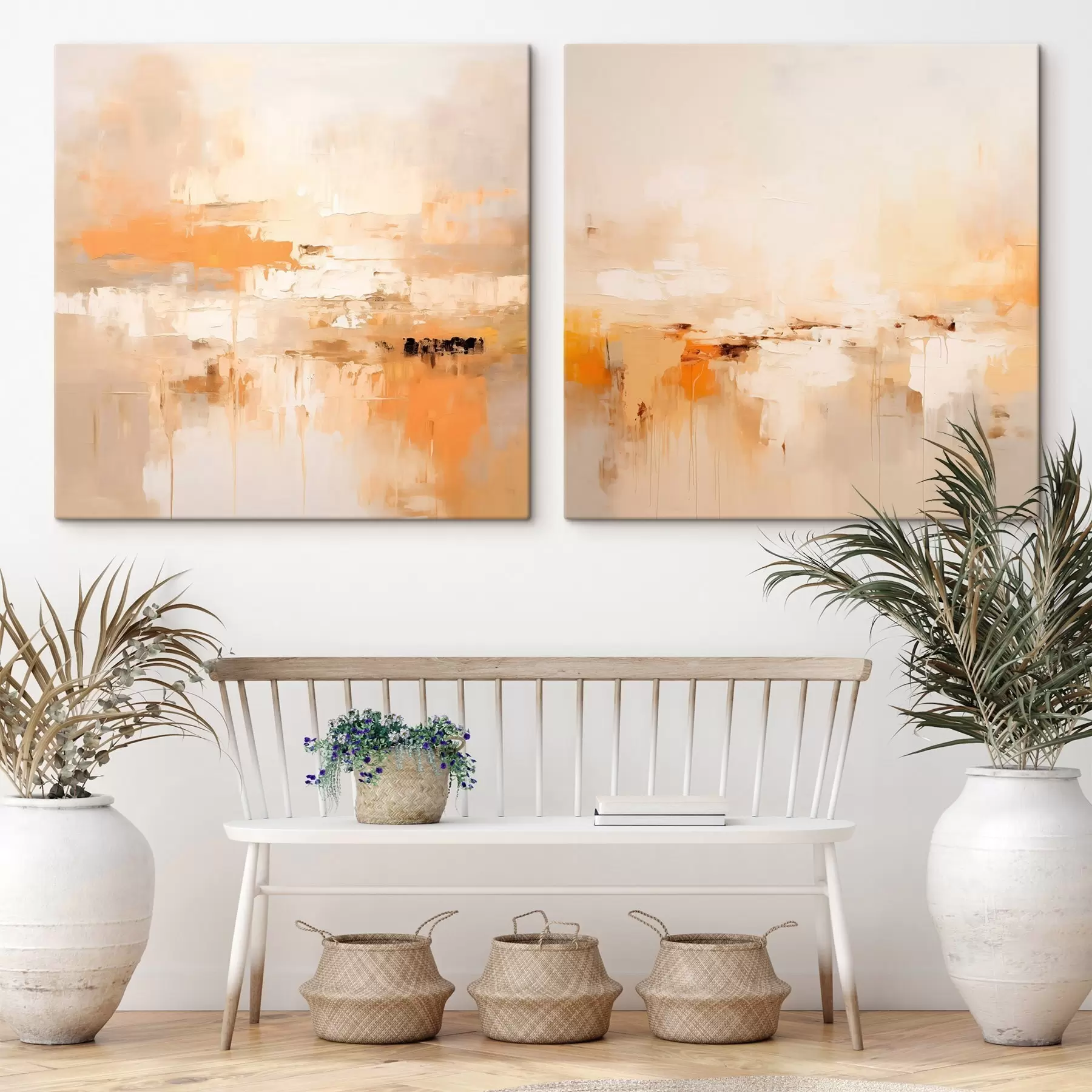 fotótapéta Könnyed absztrakt festmény őszi árnyalatokban m00895