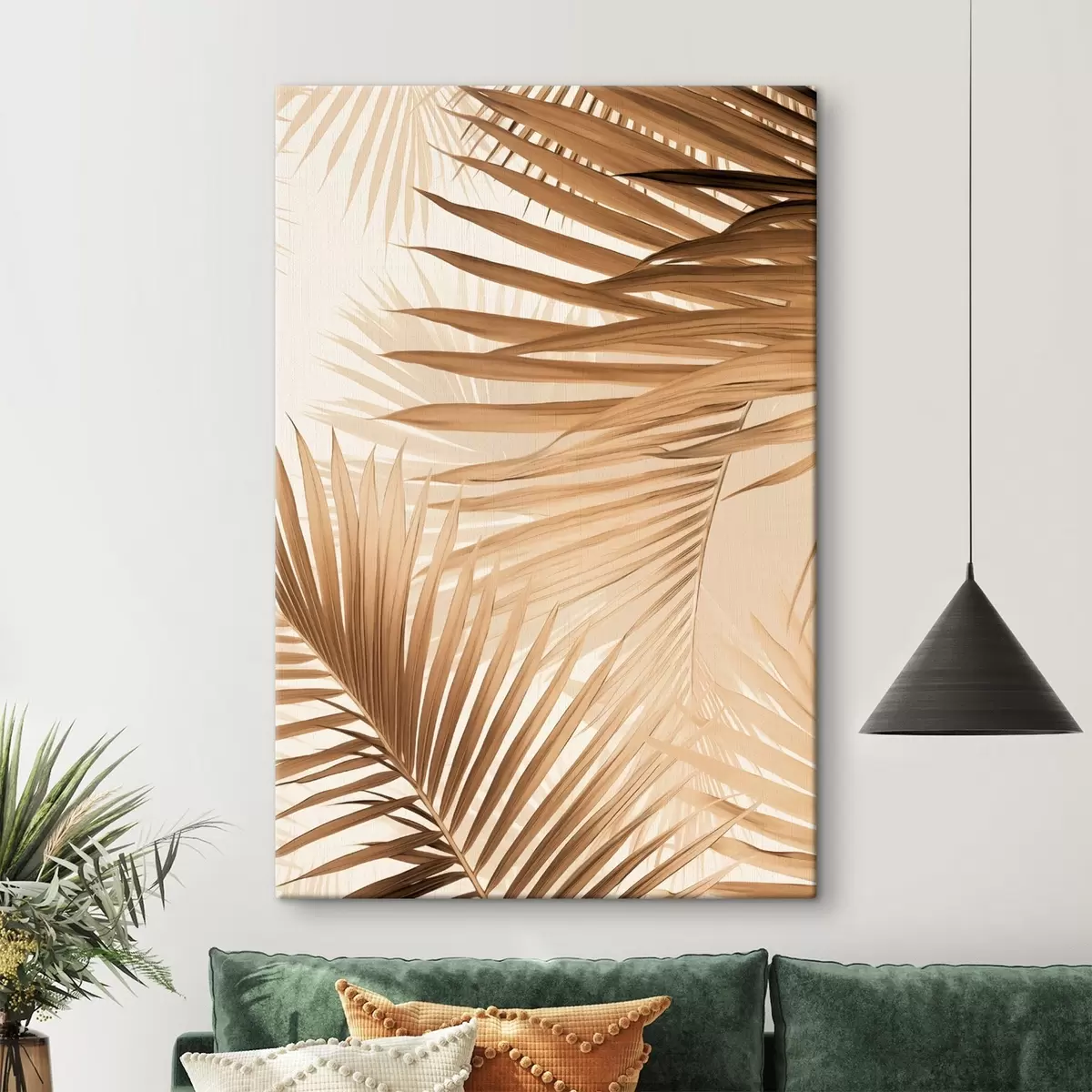 Fotótapéta Absztrakt pálmalevelek barna árnyalatokban, trópusi, botanikai, természetes, minimalista, elegáns, modern design s46275 - Uwalls.hu fotótapéta Absztrakt pálmalevelek barna árnyalatokban, trópusi, botanikai, természetes, minimalista, elegáns, modern design s46275