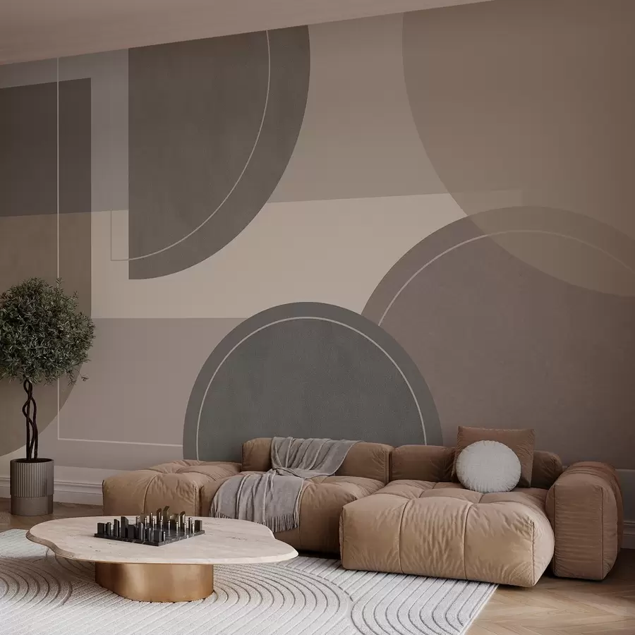 fotószőnyeg modern geometria természetes színekben w04811