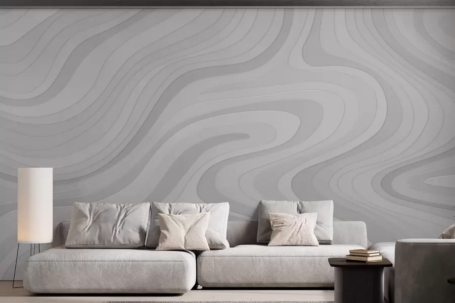 fotószőnyeg szürke tónusú absztrakt hullámok w04813v1