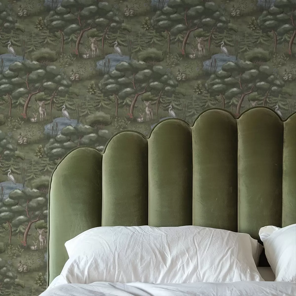 Háttérkép Erdő tisztás szarvasokkal, nyulakkal és gémekkel a00680 Háttérkép Erdő tisztás szarvasokkal, nyulakkal és gémekkel a00680