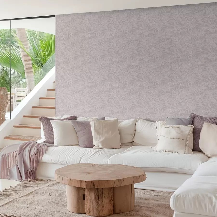 fotószőnyeg Világosszürkére gravírozott rózsák a00841v1