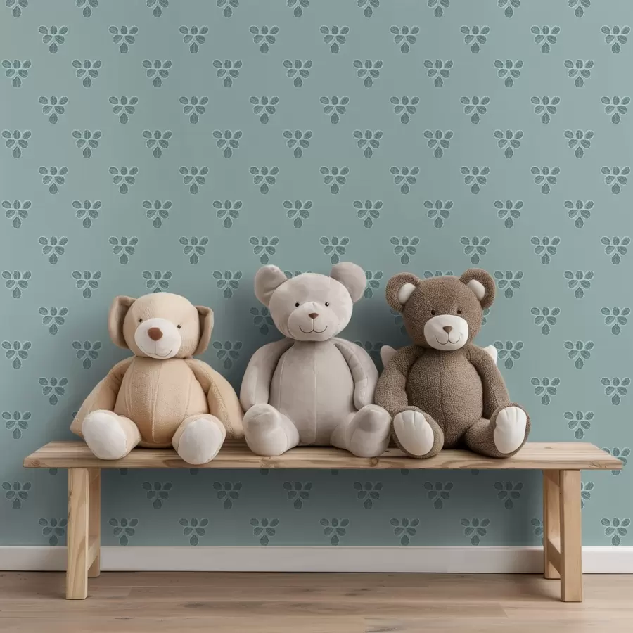 fotószőnyeg Kis ismétlés: három levél hűvös kék alapon a00848v1