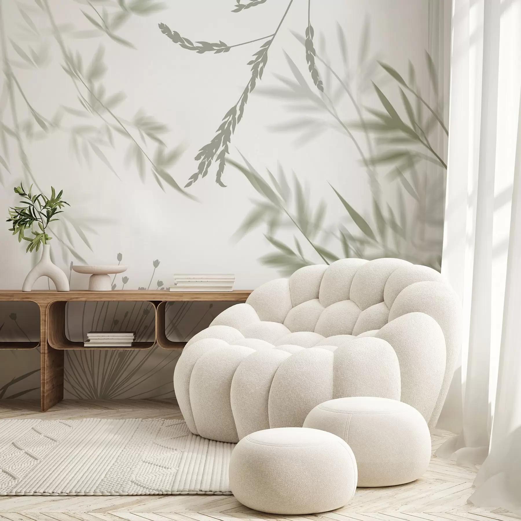 fotószőnyeg Lombok sziluettjei w04850