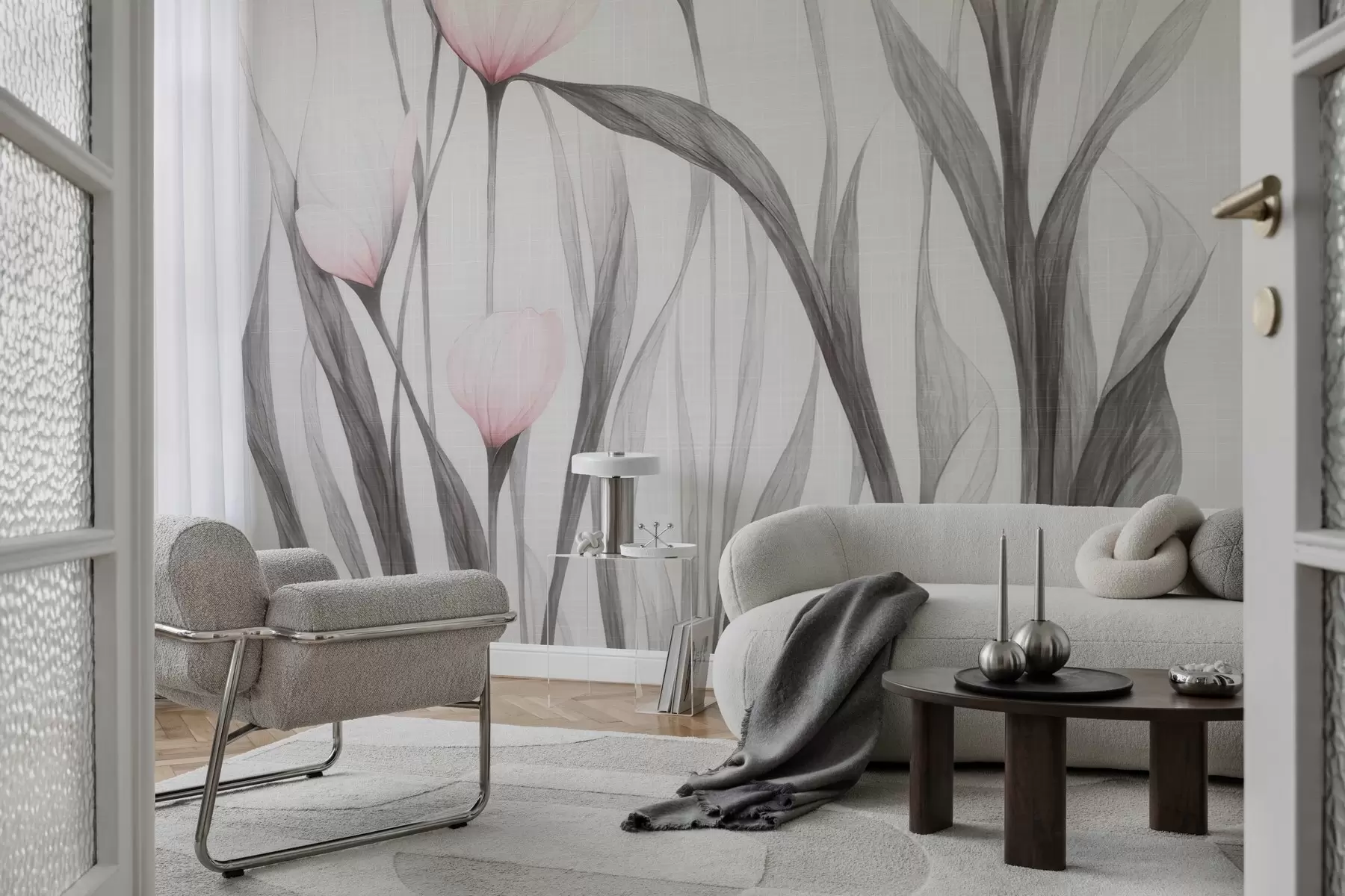 fotószőnyeg Törékeny, áttetsző tulipánok w04831v1