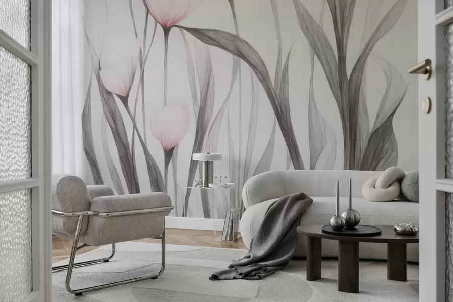 fotószőnyeg Törékeny, áttetsző tulipánok w04831v1