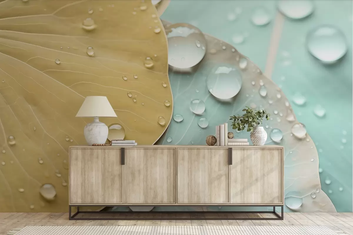 Fotószőnyeg Vízcseppek a leveleken makro akvarell w04838v1 - Uwalls.hu fotószőnyeg Vízcseppek a leveleken makro akvarell w04838v1