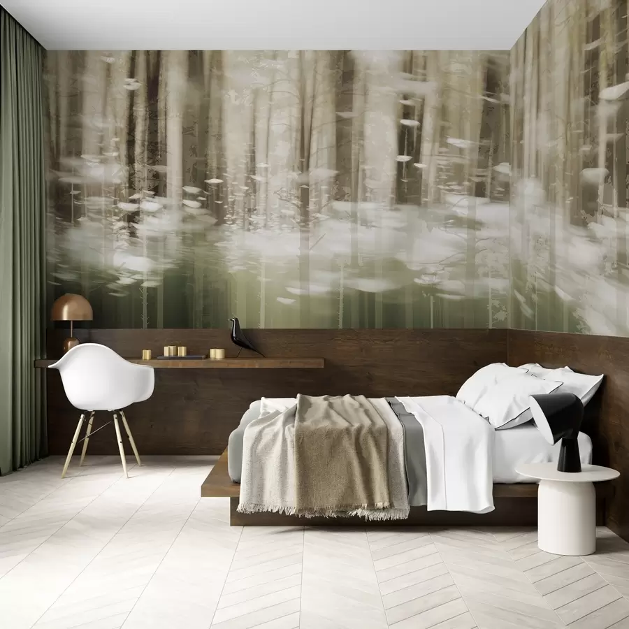 fotószőnyeg Pasztell színű stilizált fatörzsek w04844