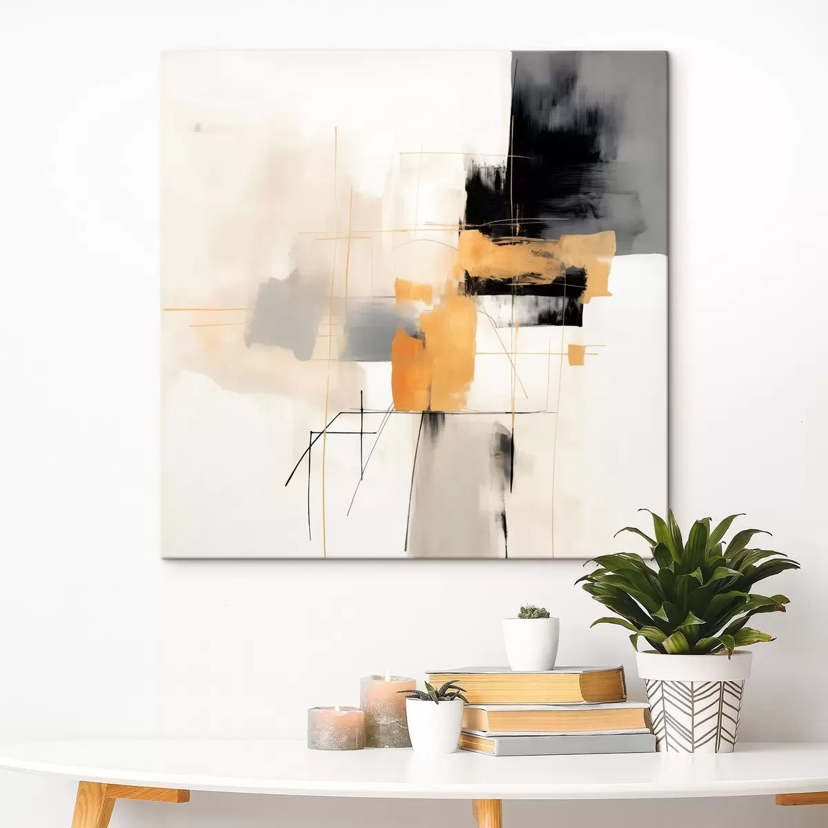 Fotótapéta Modern festészet, bézs, barack és grafit akcentussal s46323 - Uwalls.hu fotótapéta Modern festészet, bézs, barack és grafit akcentussal s46323