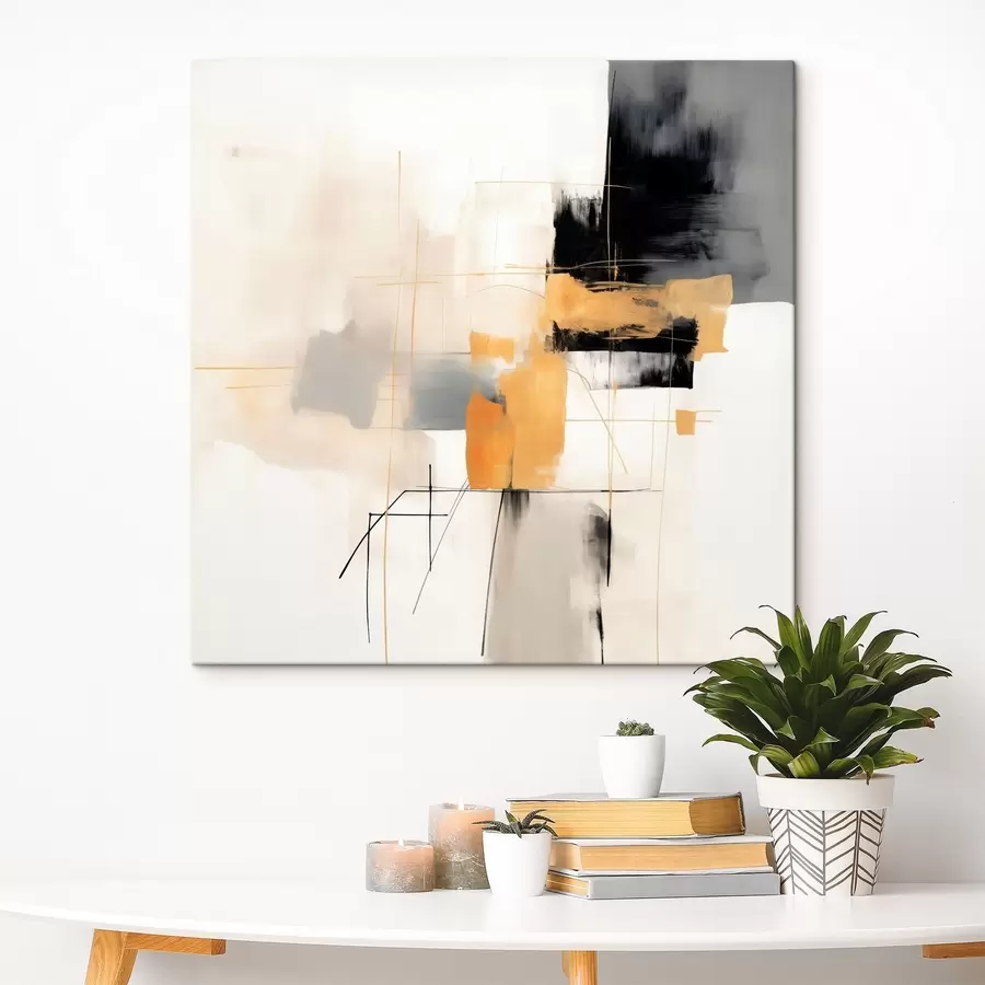 Fotótapéta Modern festészet, bézs, barack és grafit akcentussal s46323 - Uwalls.hu fotótapéta Modern festészet, bézs, barack és grafit akcentussal s46323