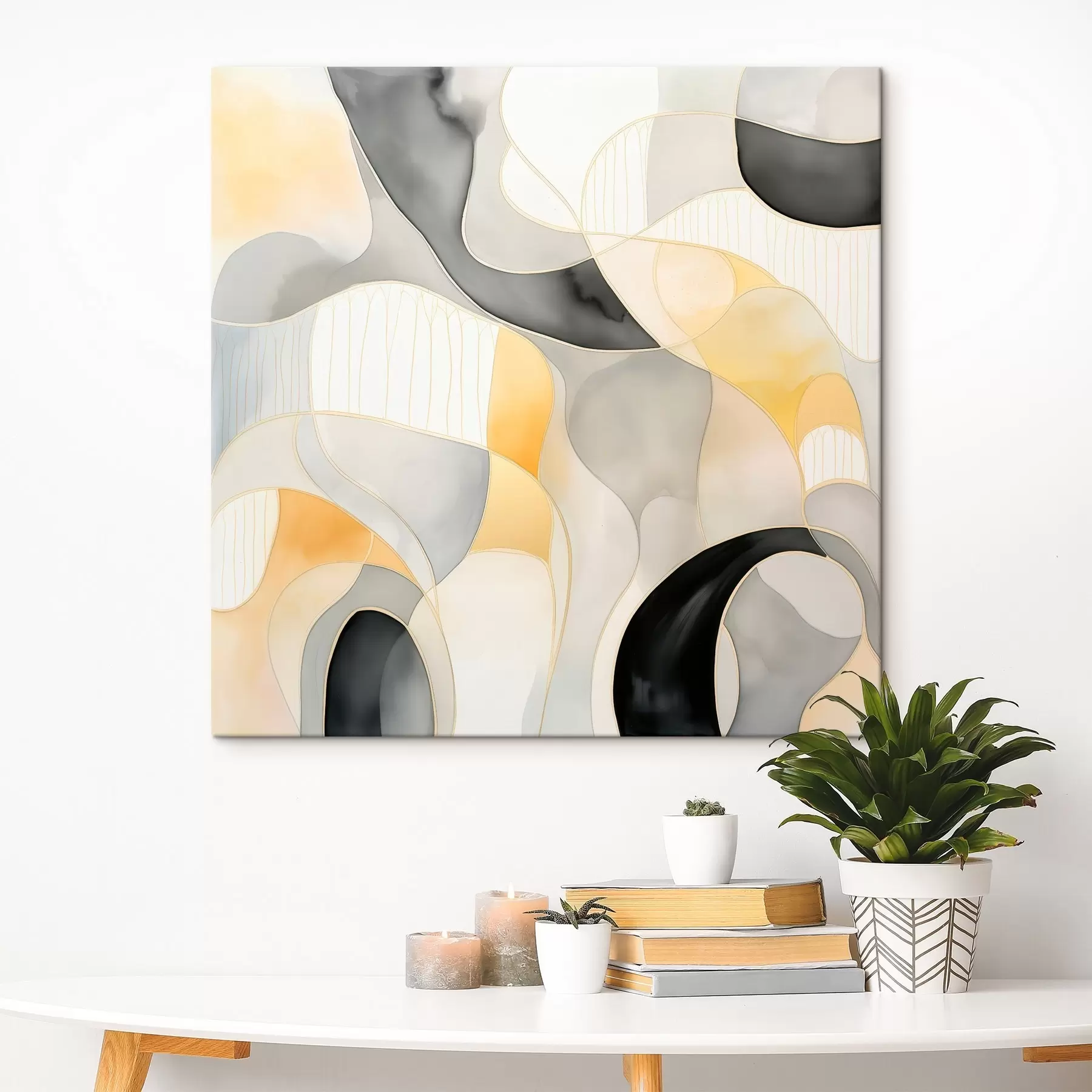 fotótapéta Hullámos formák alkoholos tinta stílusban s46329