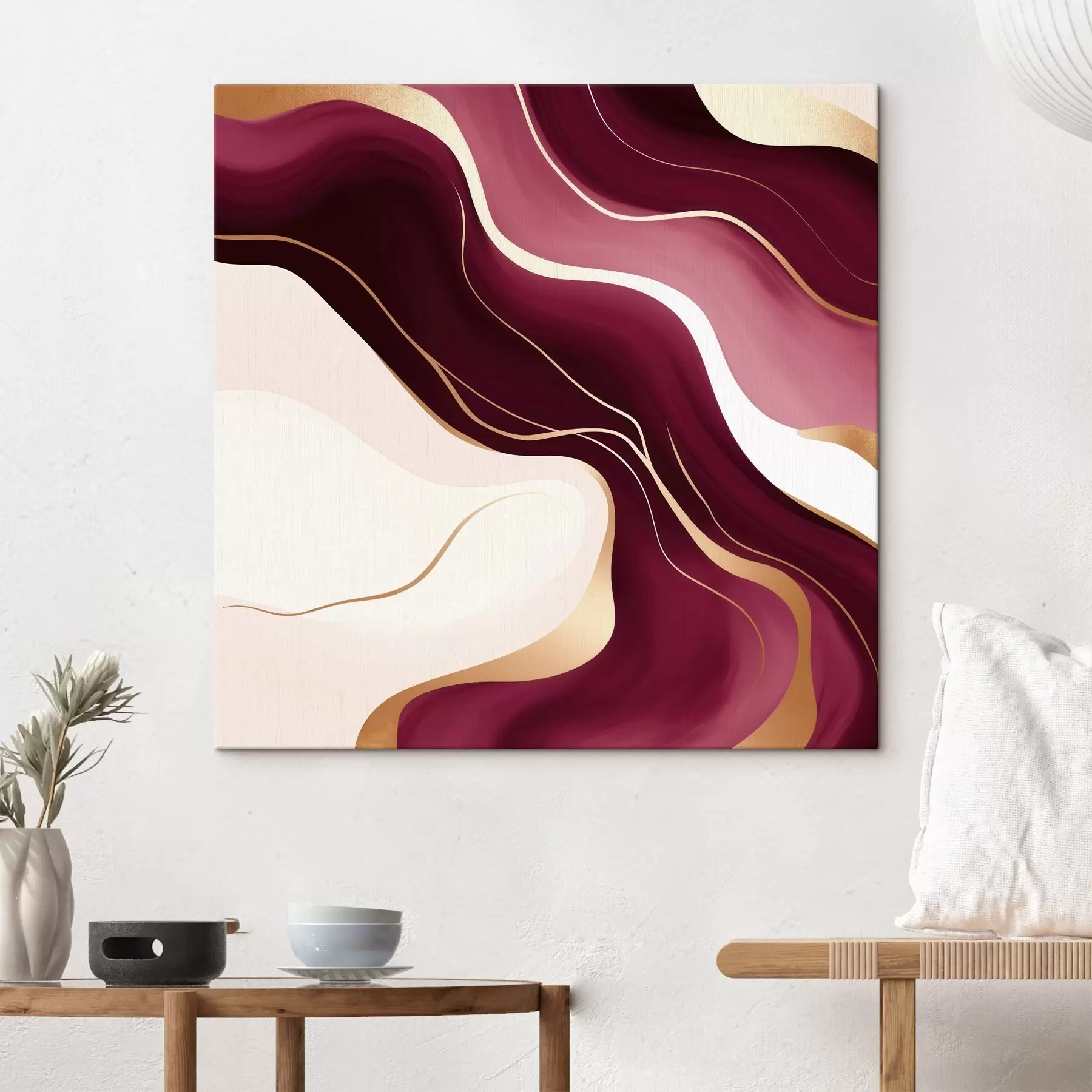 fotótapéta Sima formák, szőlő és rózsaszín paletta s46330