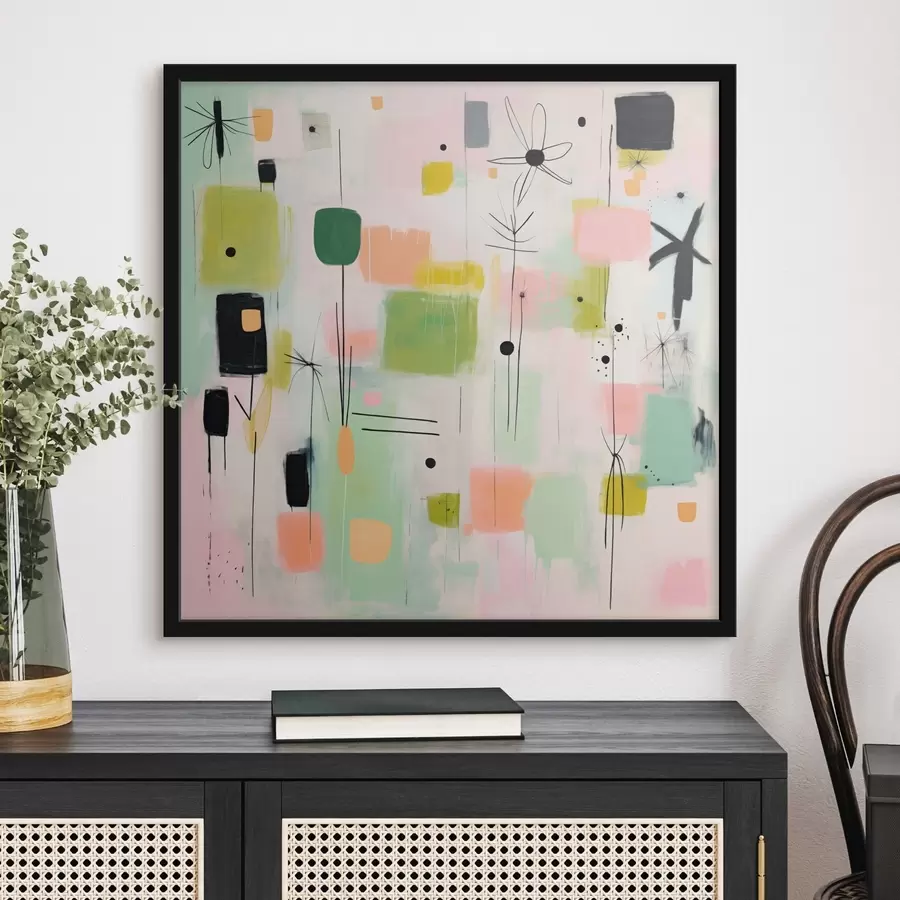 fotószőnyeg Absztrakt virágok, könnyed kompozíció olajfestmény stílusban f46325