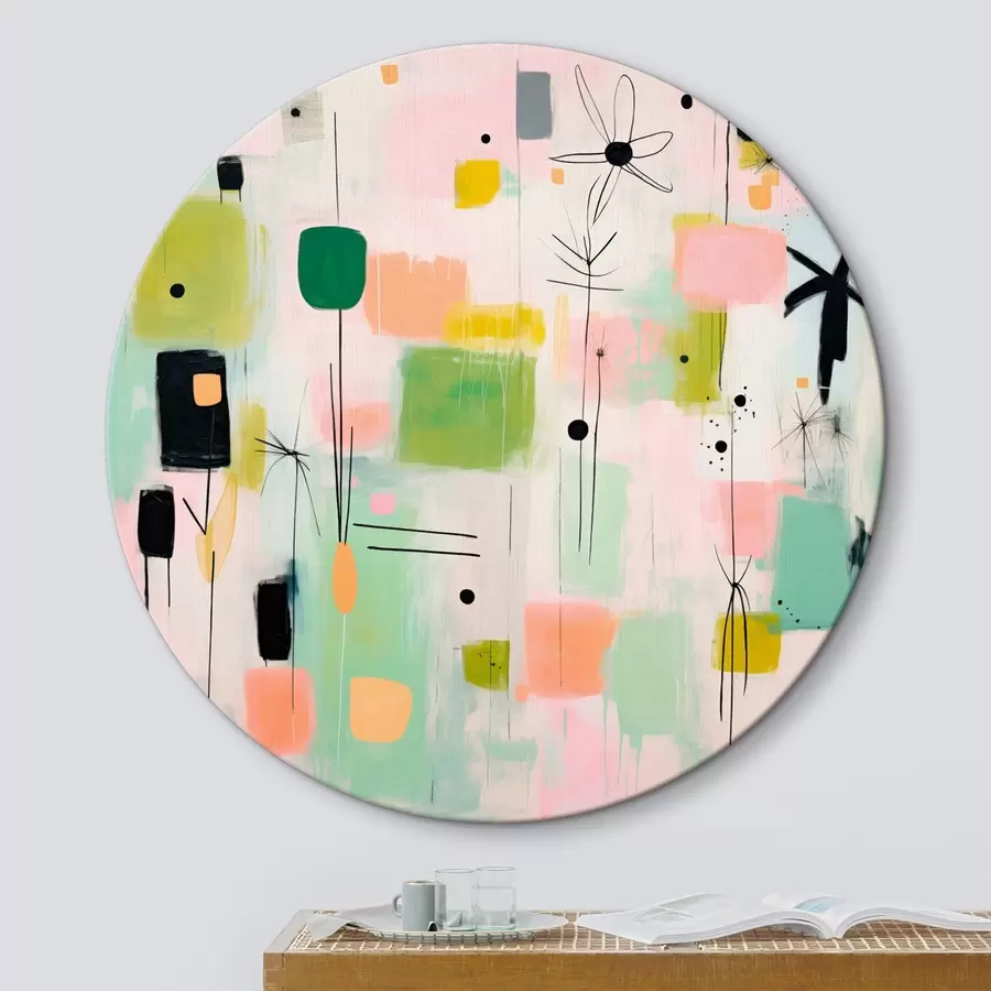 fotótapéta Absztrakt virágok, könnyed kompozíció olajfestmény stílusban r46325