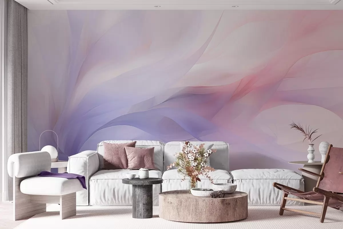 Fotószőnyeg Lágy, absztrakt hullámok kék és rózsaszín árnyalatokban w09508 - Uwalls.hu fotószőnyeg Lágy, absztrakt hullámok kék és rózsaszín árnyalatokban w09508