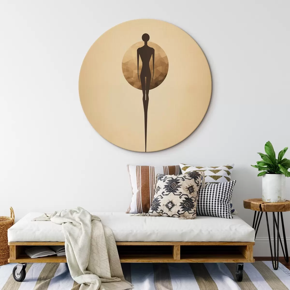 Kerek festmények Absztrakt sziluett r46356