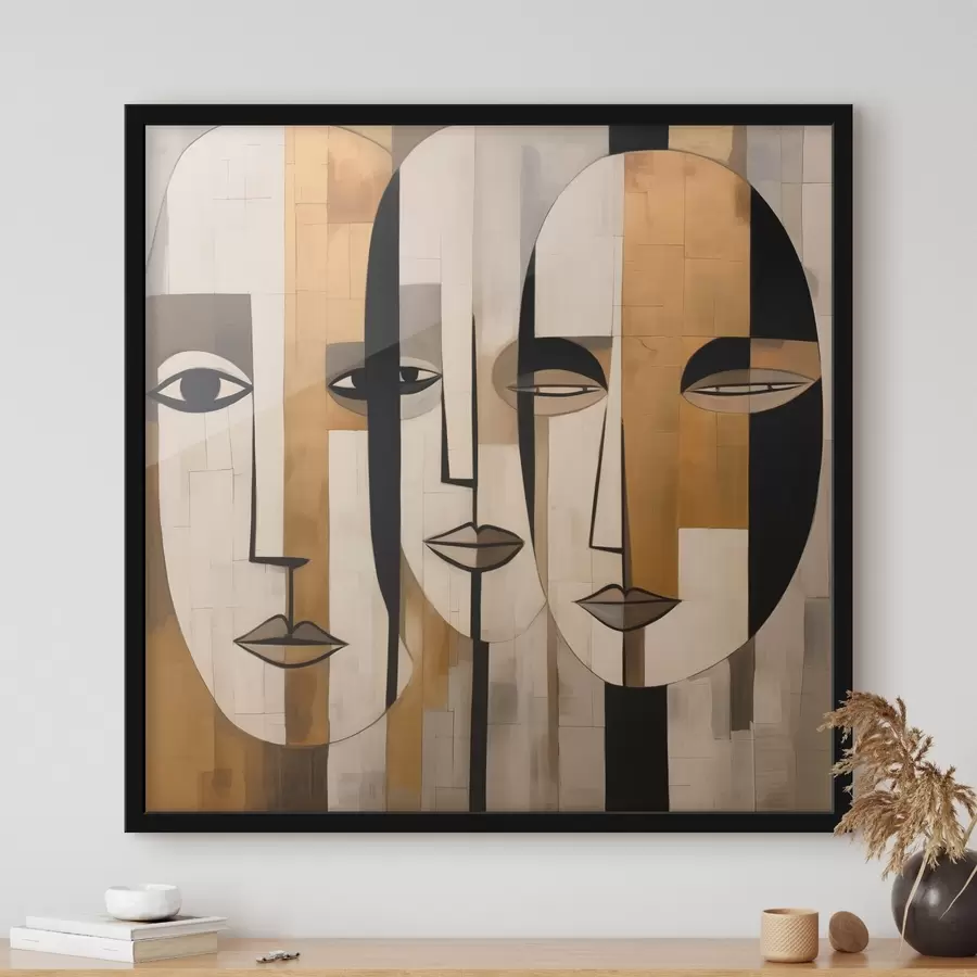 fotószőnyeg Absztrakt arcok f46452