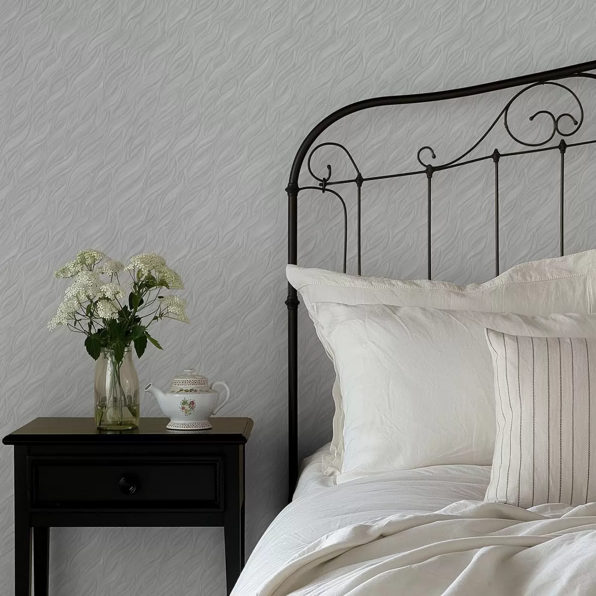 Háttérkép Texturált ecset hullámok, világos menta a00688v2