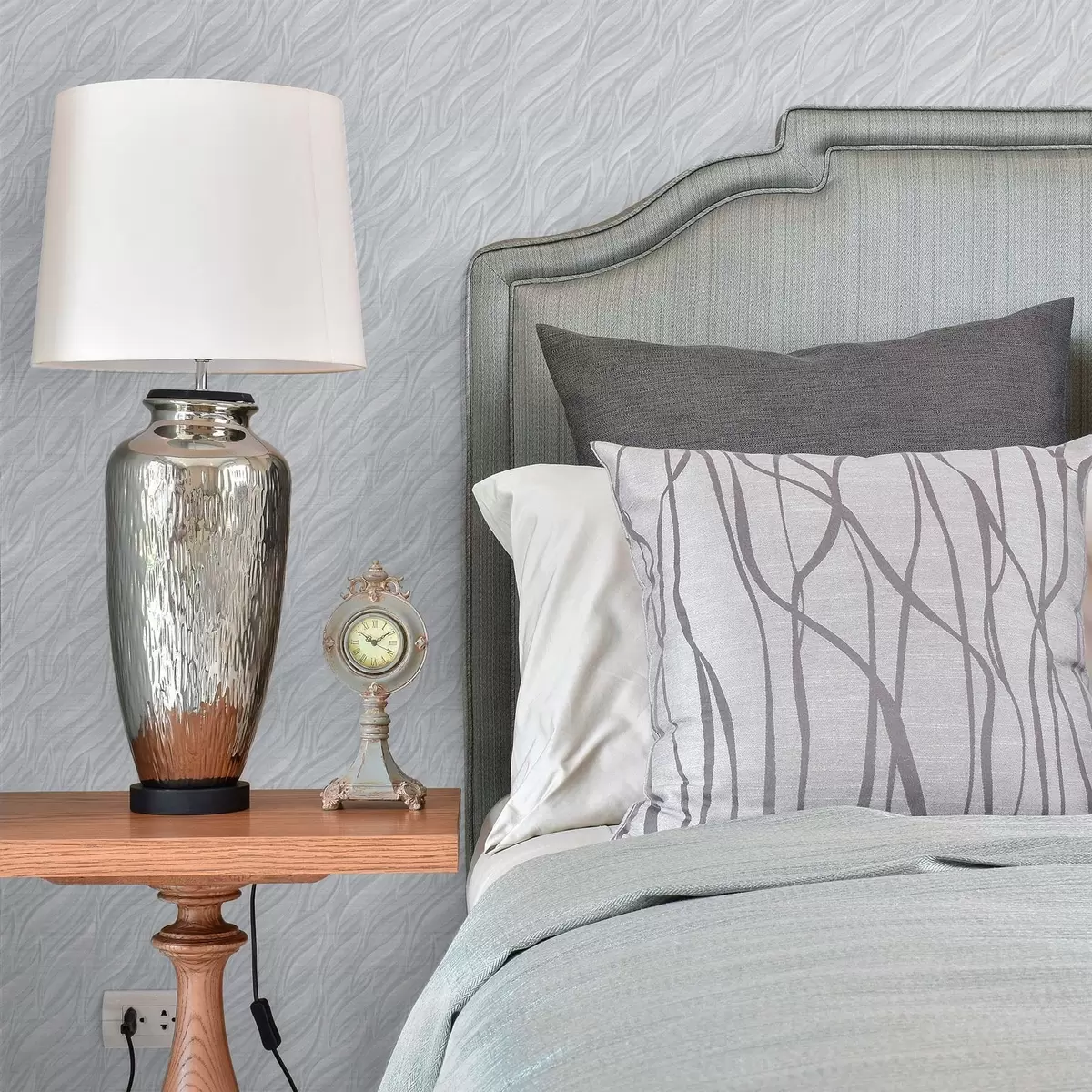 Háttérkép Texturált ecset hullámok, hűvös kék-szürke a00688v3