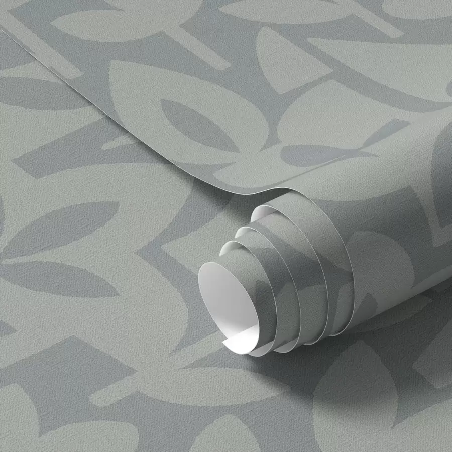 fotószőnyeg Geometrikus virágsziluettek palaszínben a00875