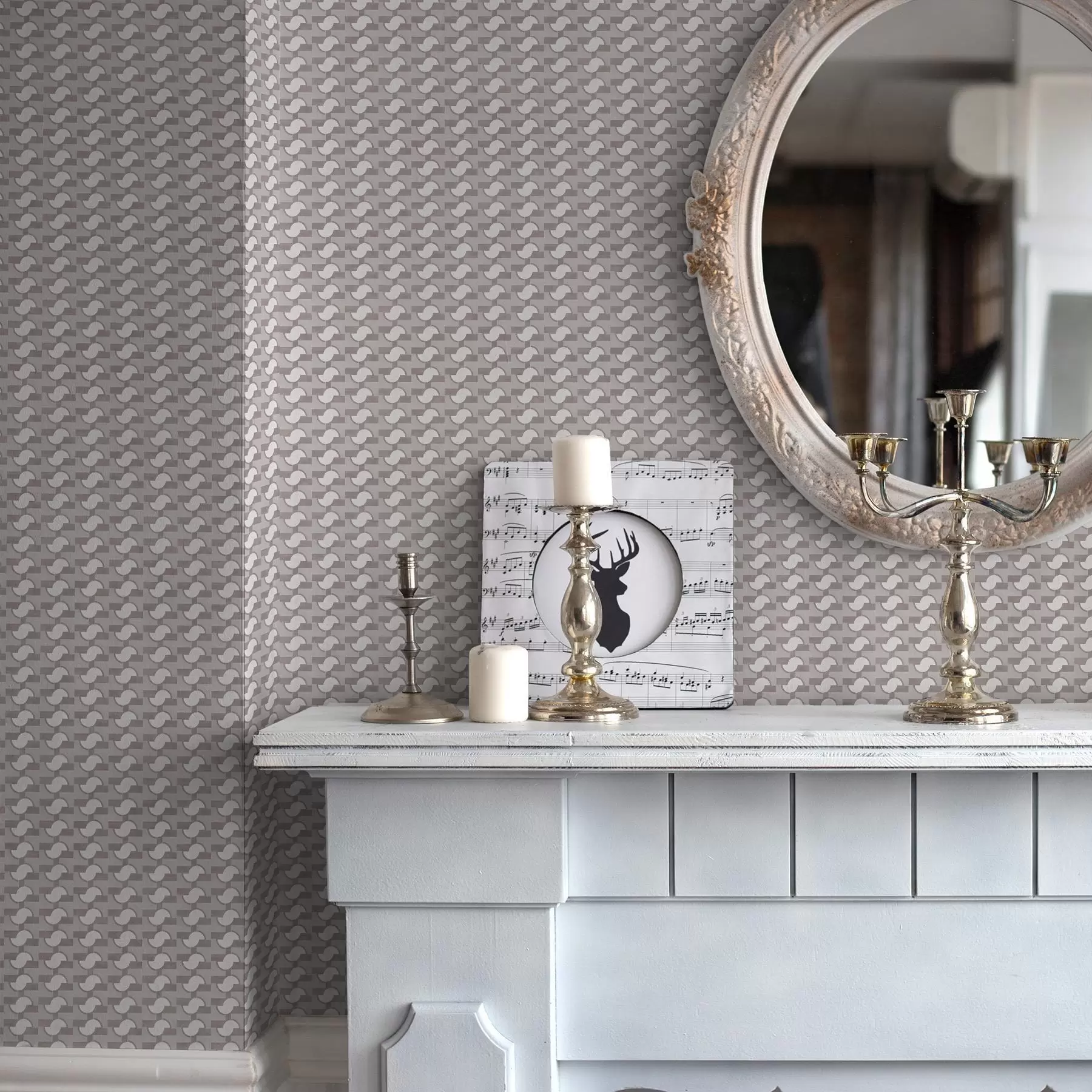 fotószőnyeg Lila moduláris lapok összekapcsolt félkörökkel a00915