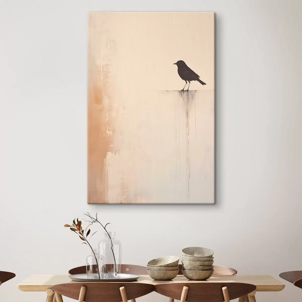 fotótapéta Madár sziluett. Absztrakt minimalizmus s46466