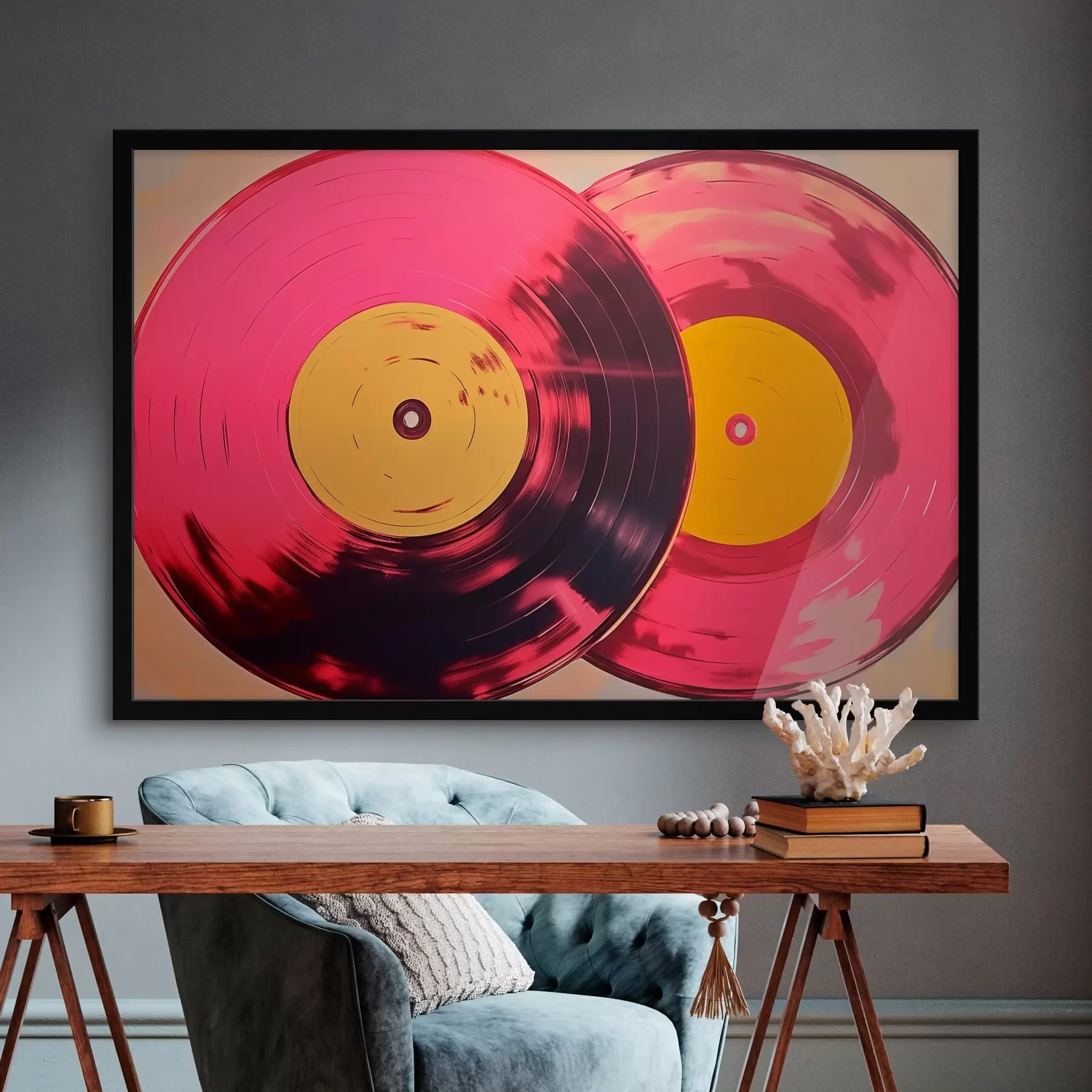 fotószőnyeg Színes vinil lemezek f46459