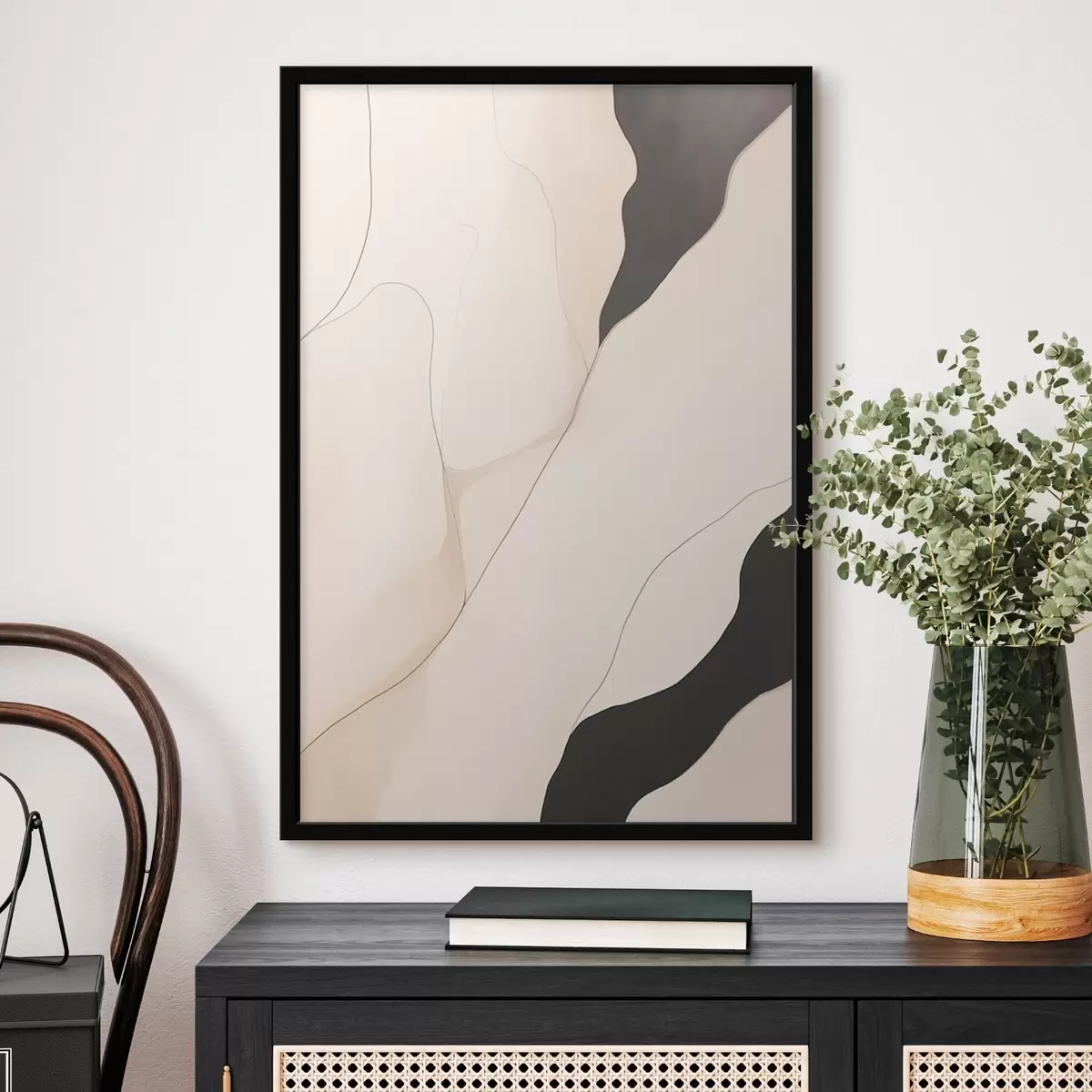 Plakát a sziklán Kontúr absztrakció f46470