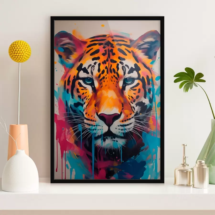 fotószőnyeg Utcai művészet stílusú jaguár f46476