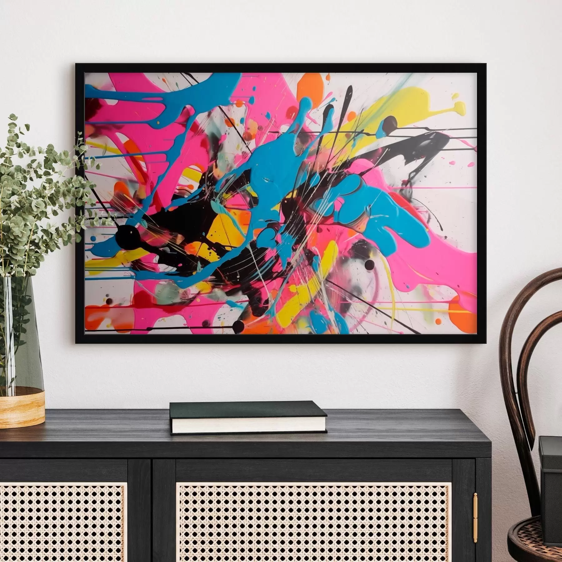 fotószőnyeg Világos festékfolt. Csepegő stílusú absztrakció f46478