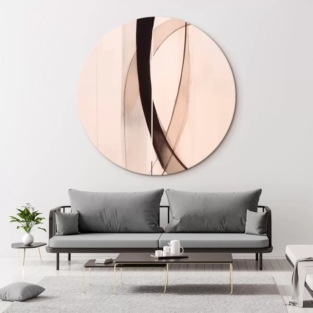 Kerek festmények Elegáns kalligráfia. Absztrakció r46468