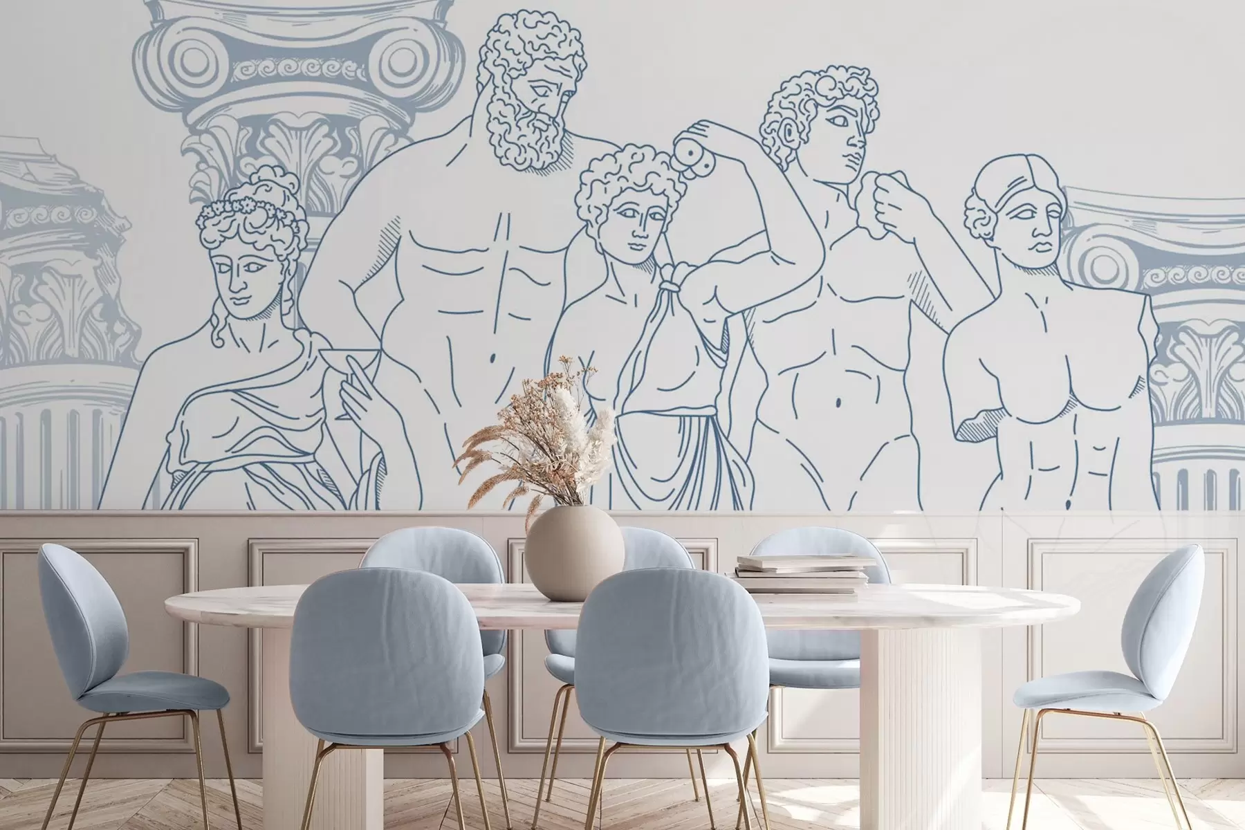 fotószőnyeg Ősi emberek és oszlopok w04865